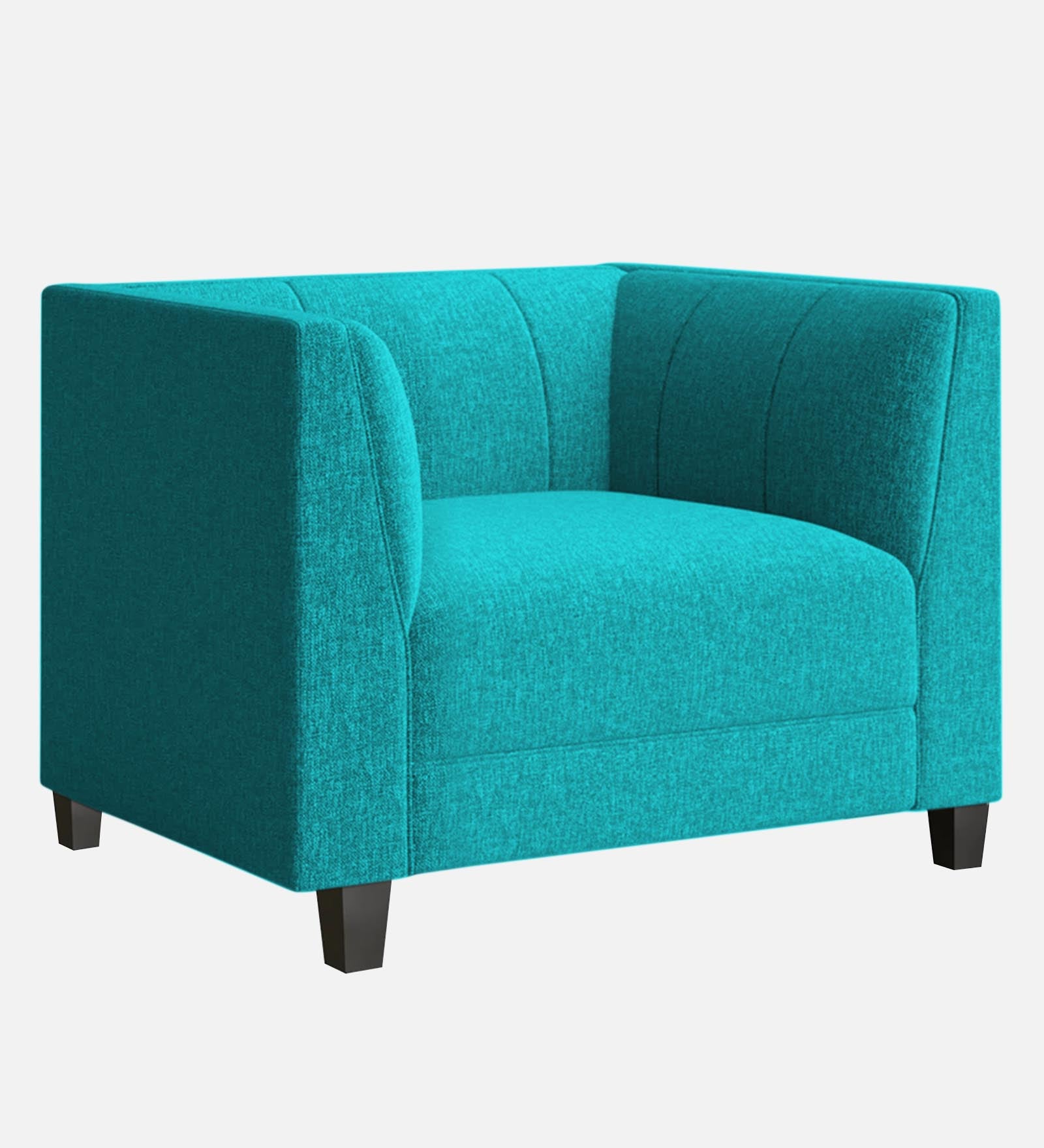 Chastin Fabric 1 Seater Sofa In Sea Green Colour - Febonic Living