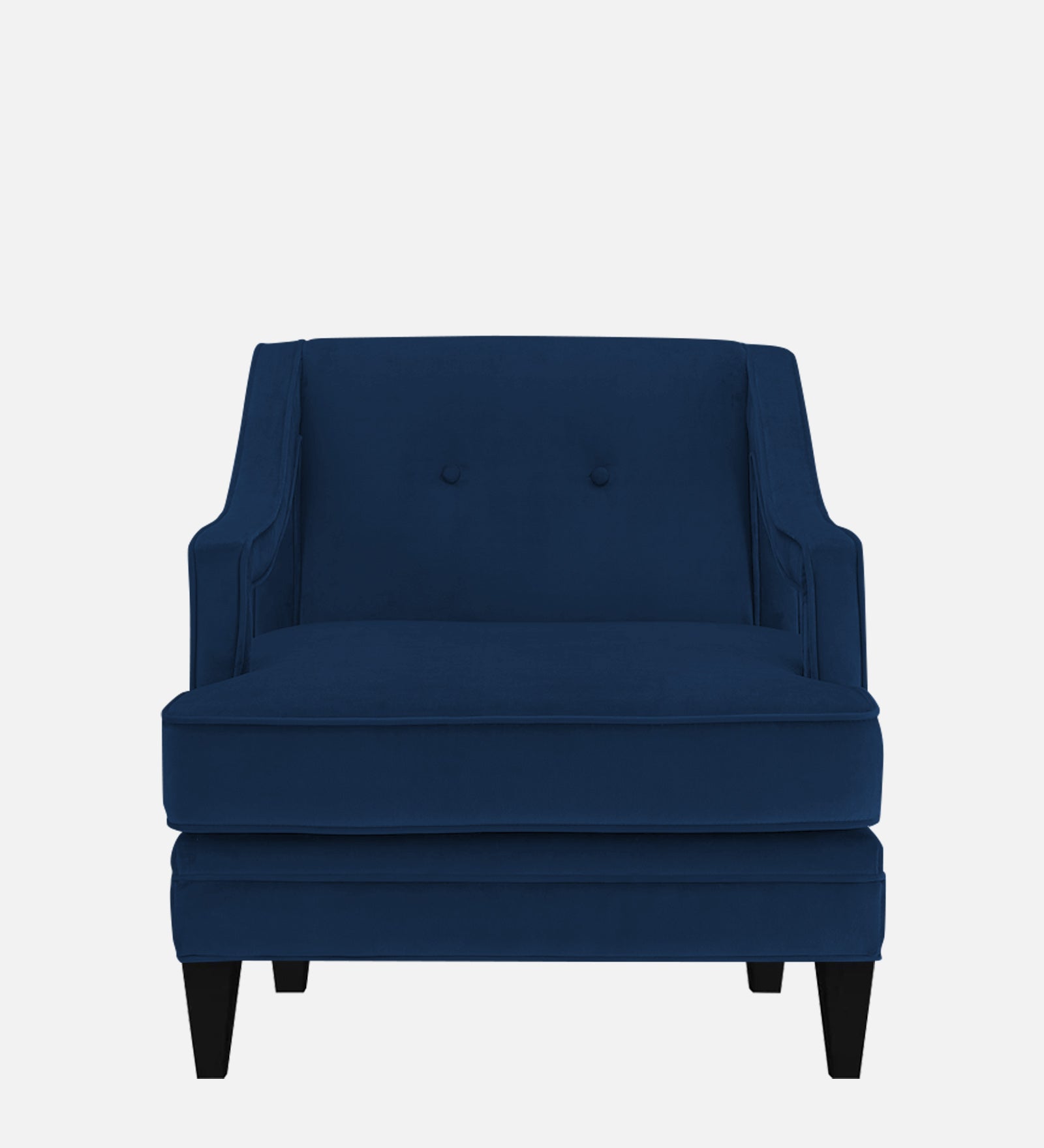 Daffy Velvet 1 Seater Sofa In Imperial Blue Colour - Febonic Living