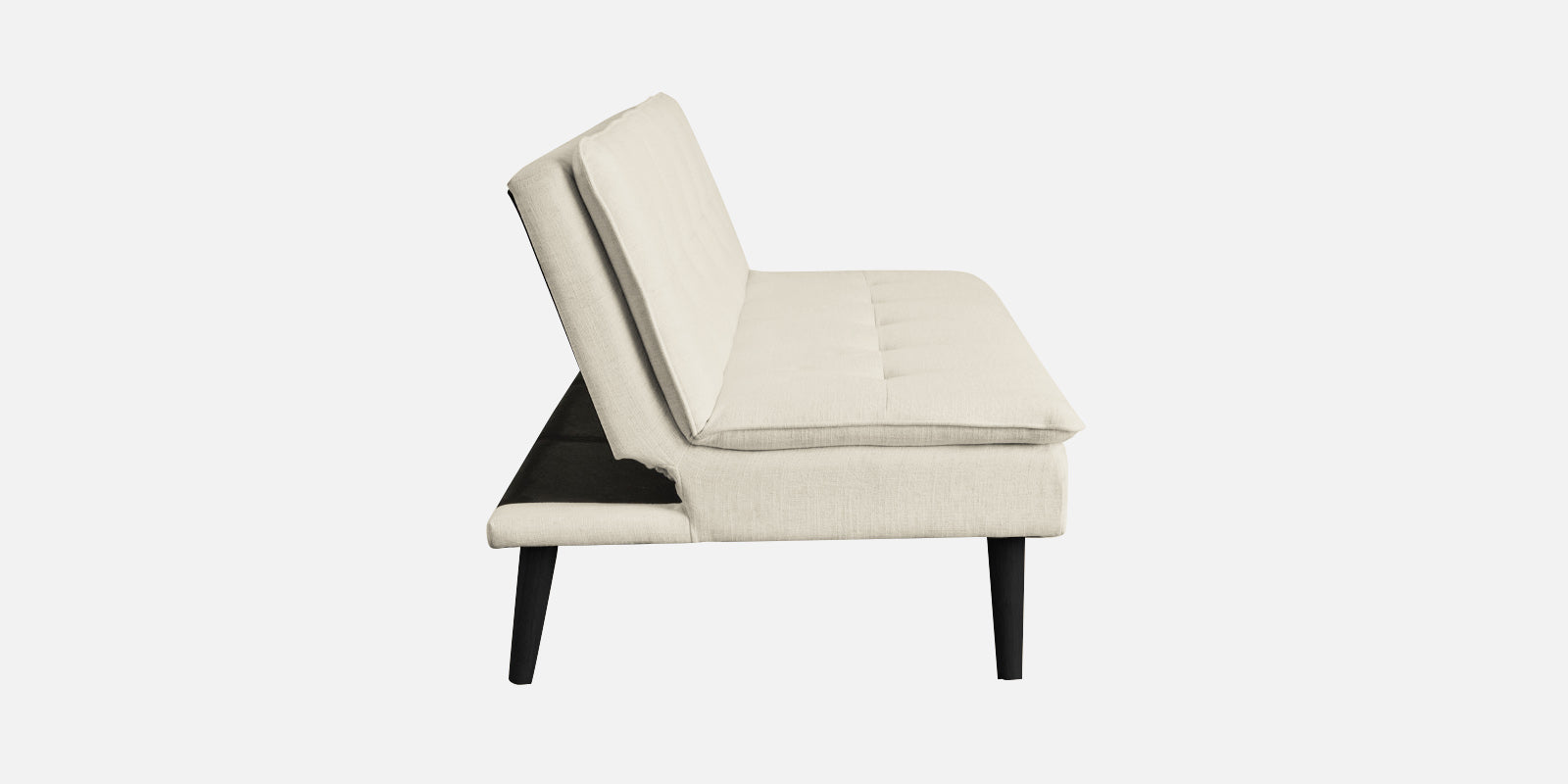 Toner Fabric 3 Seater Convertible Sofa Cum Bed In Ivory Cream Colour - Febonic Living