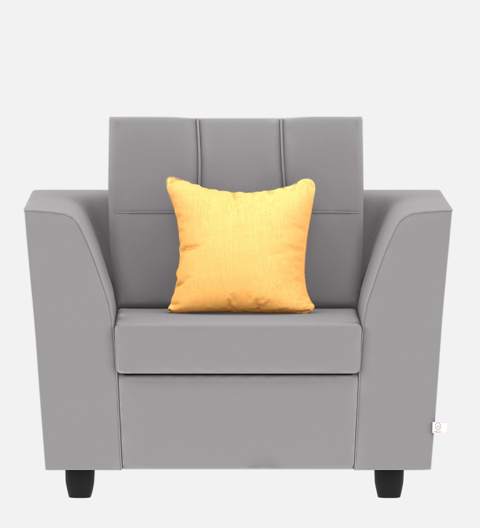 Nestin Velvet 1 Seater Sofa in Concrete Grey Colour