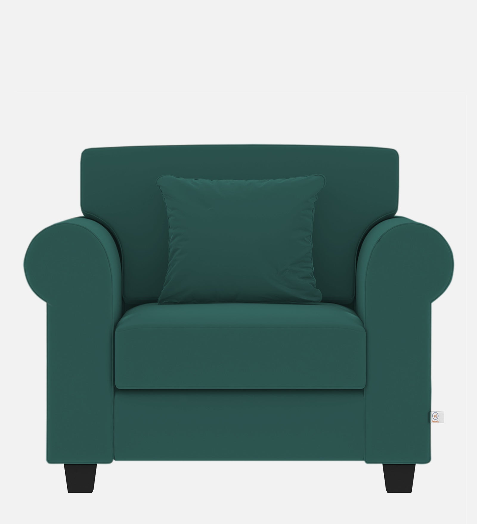 Numonk Velvet 1 Seater Sofa In Pine green Colour - Febonic Living