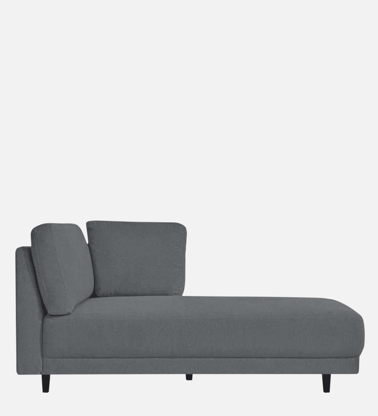 Jonze Velvet RHS Chaise Lounger In Pubble Grey Colour - Febonic Living