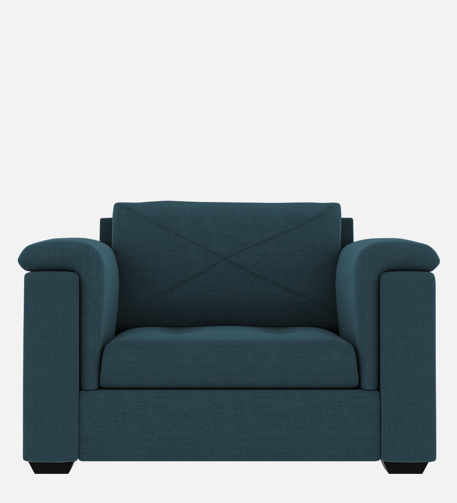 Andres Fabric 1 Seater Sofa In Harbour Blue Colour - Febonic Living