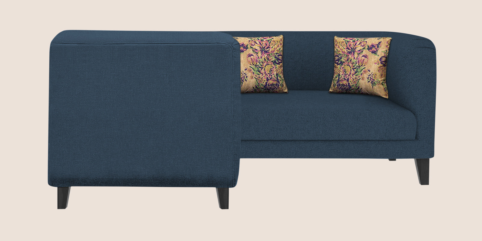 Niki Fabric Corner Sofa In Light Blue Colour - Febonic Living
