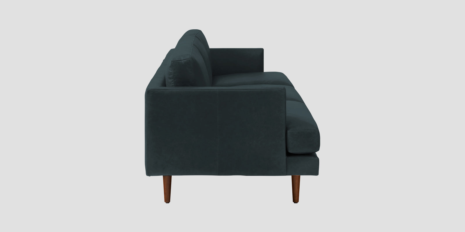 Sterio Leatherette 3 Seater Sofa In Steel Blue Colour - Febonic Living