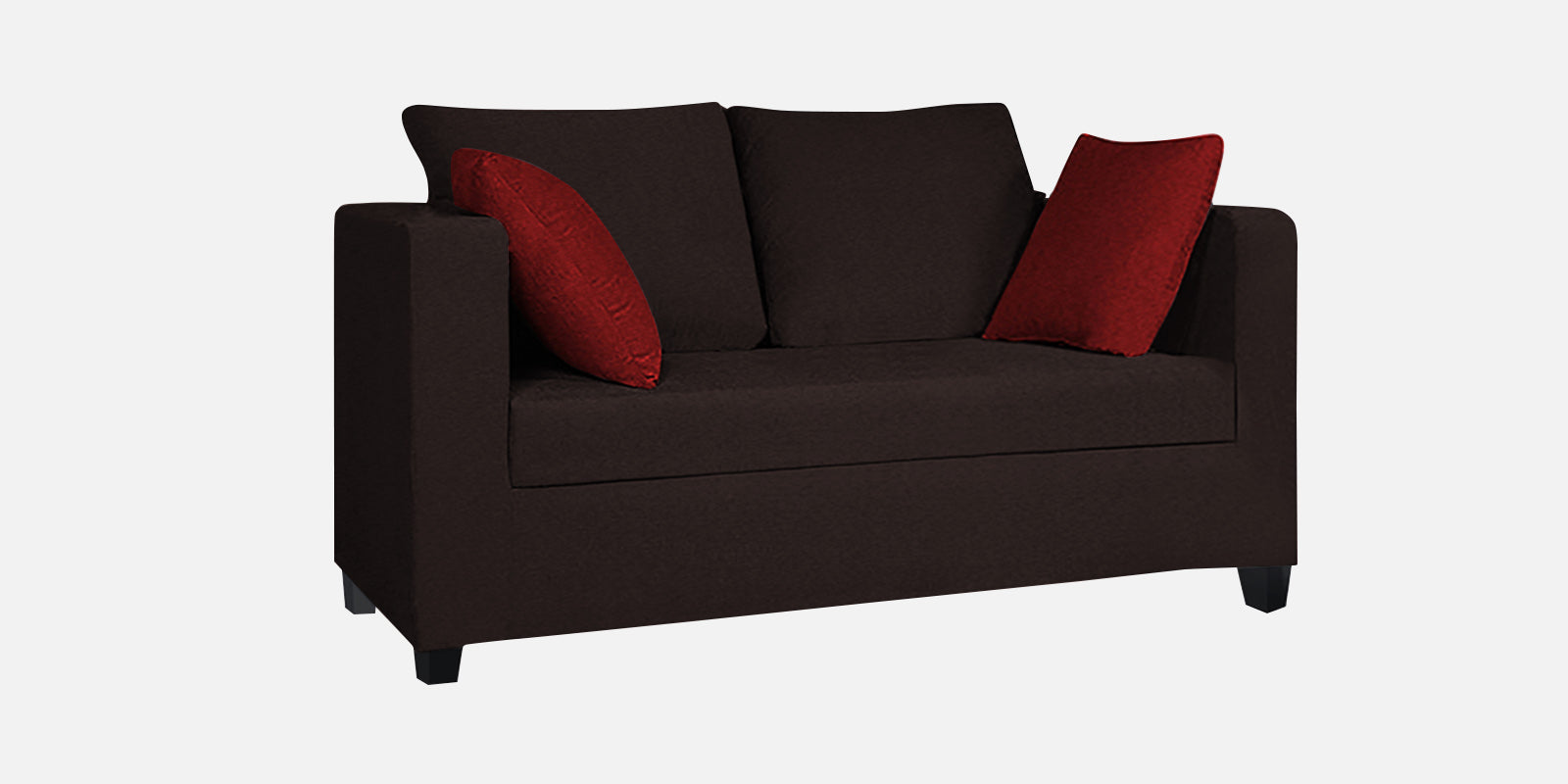 Nuska Fabric 2 Seater Sofa In Dark Brown Colour - Febonic Living