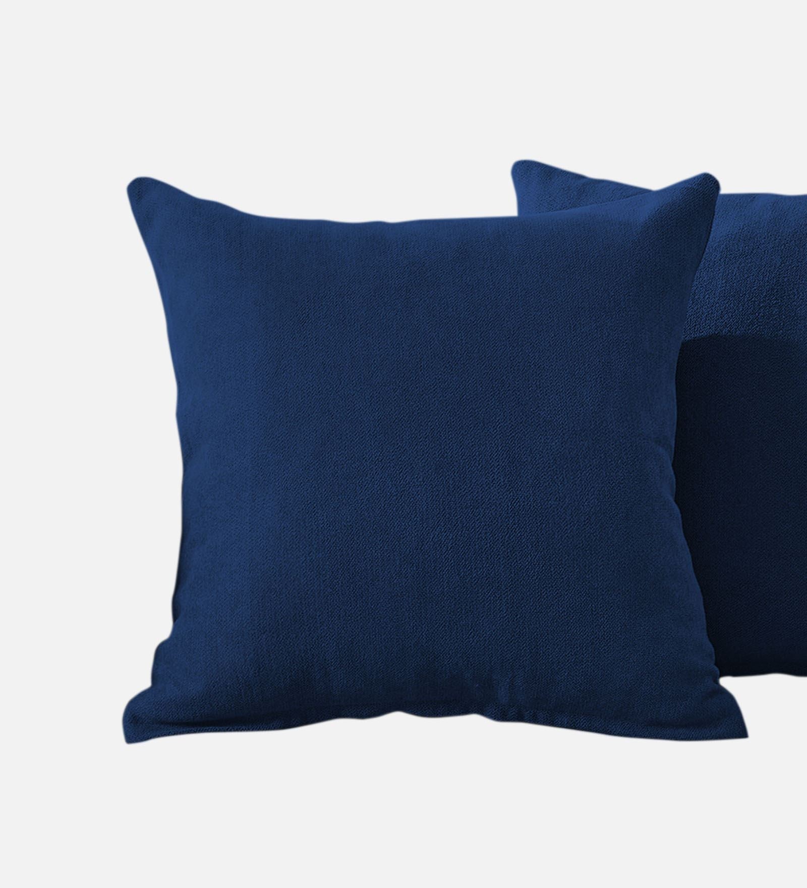 Kaya Fabric Geometric 20x20 inches Cushion + Covers (Pack of 2) In Royal Blue Colour - Febonic Living