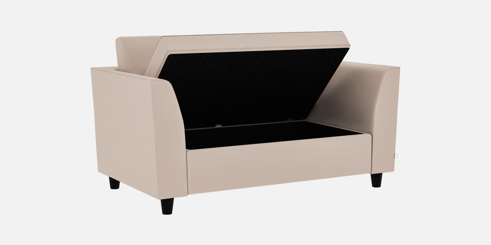 Bristo Velvet 2 Seater Sofa In Camel Beige Colour With Storage - Febonic Living
