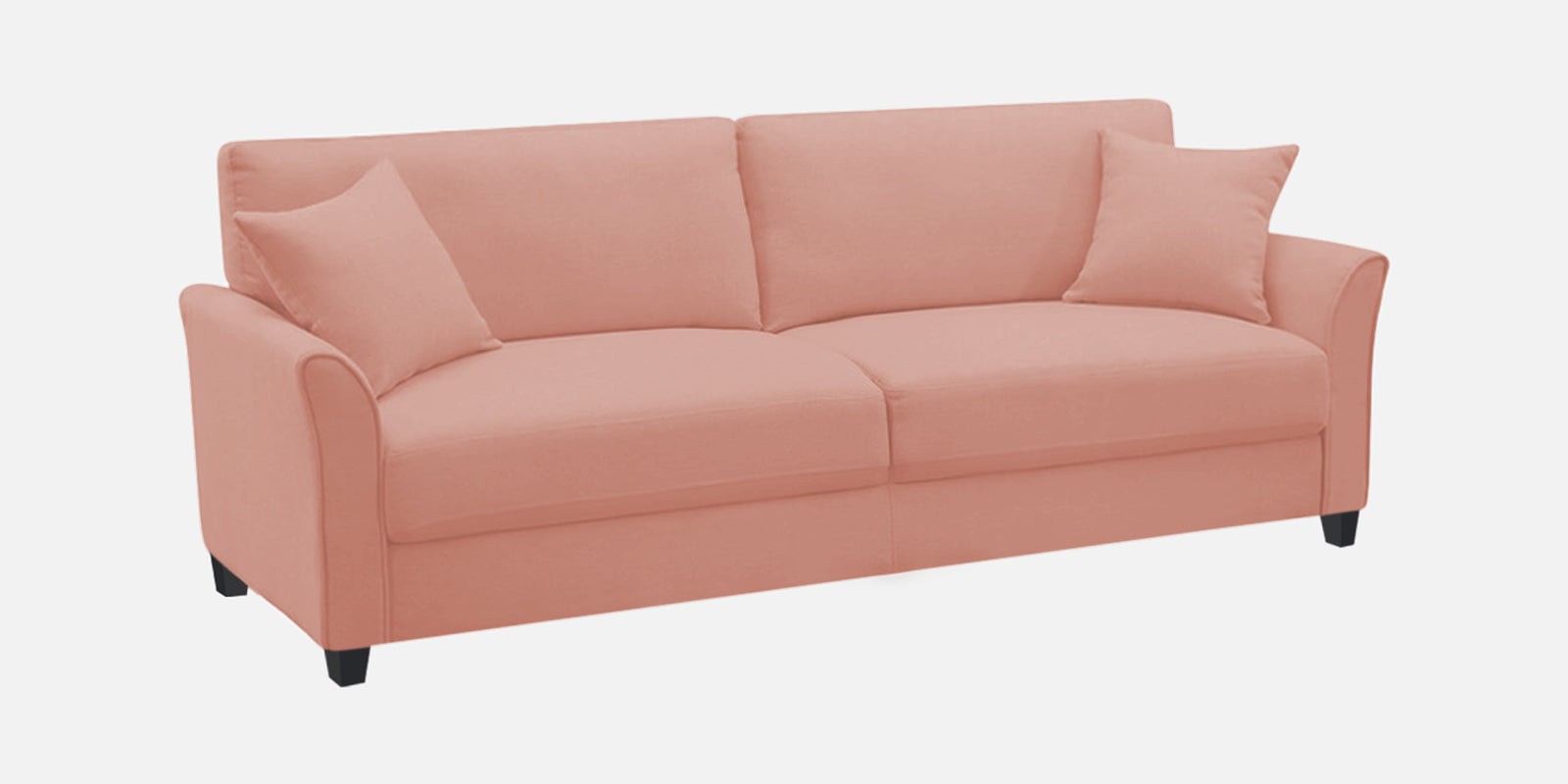 Daroo Velvet 3 Seater Sofa In Blush Pink Colour - Febonic Living
