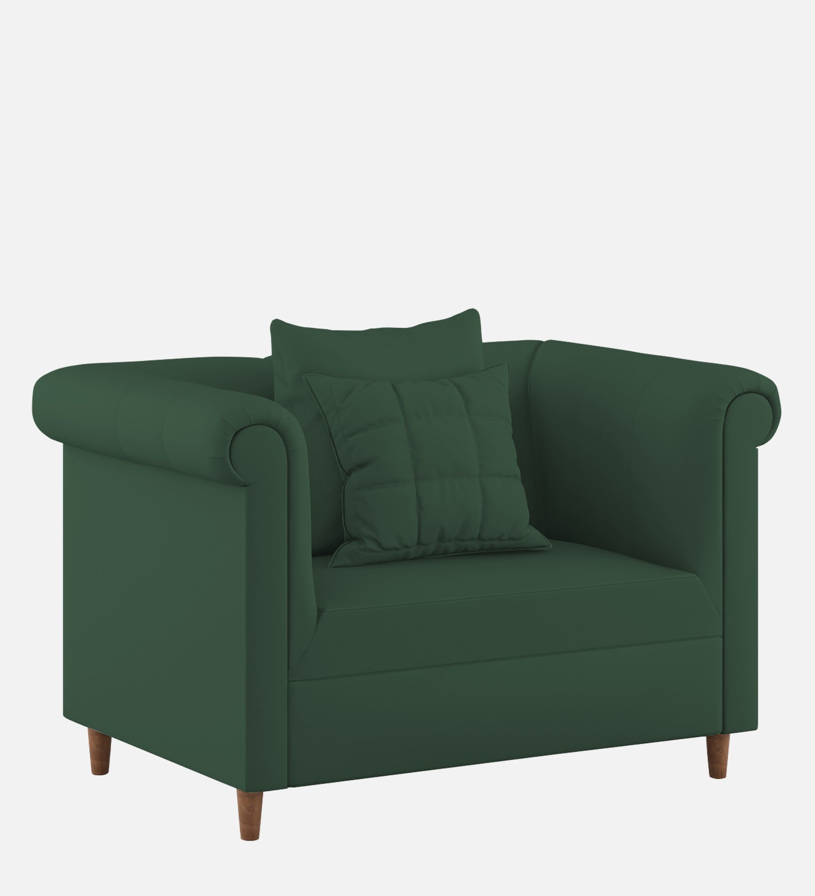 Rubi Velvet 1 Seater Sofa In Amazon Green Colour - Febonic Living