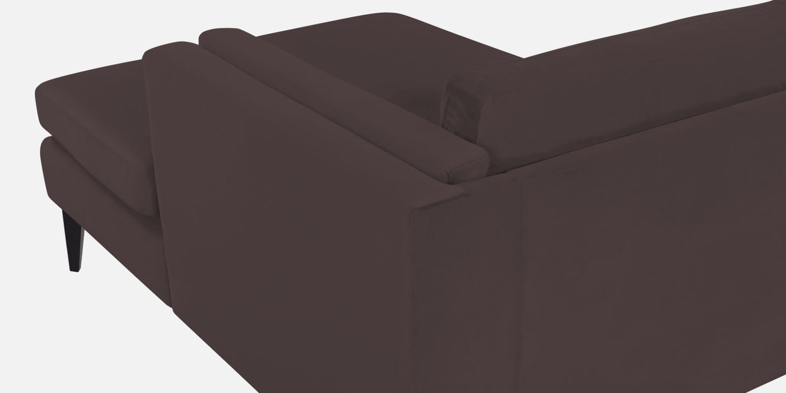 Jasper Velvet RHS Sectional Sofa (3+Lounger) In Mocha Brown Colour - Febonic Living