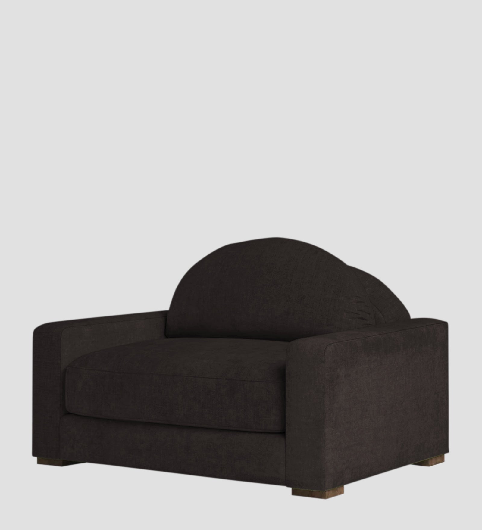 Dara Fabric 1 Seater Sofa In Cara Brown Colour - Febonic Living