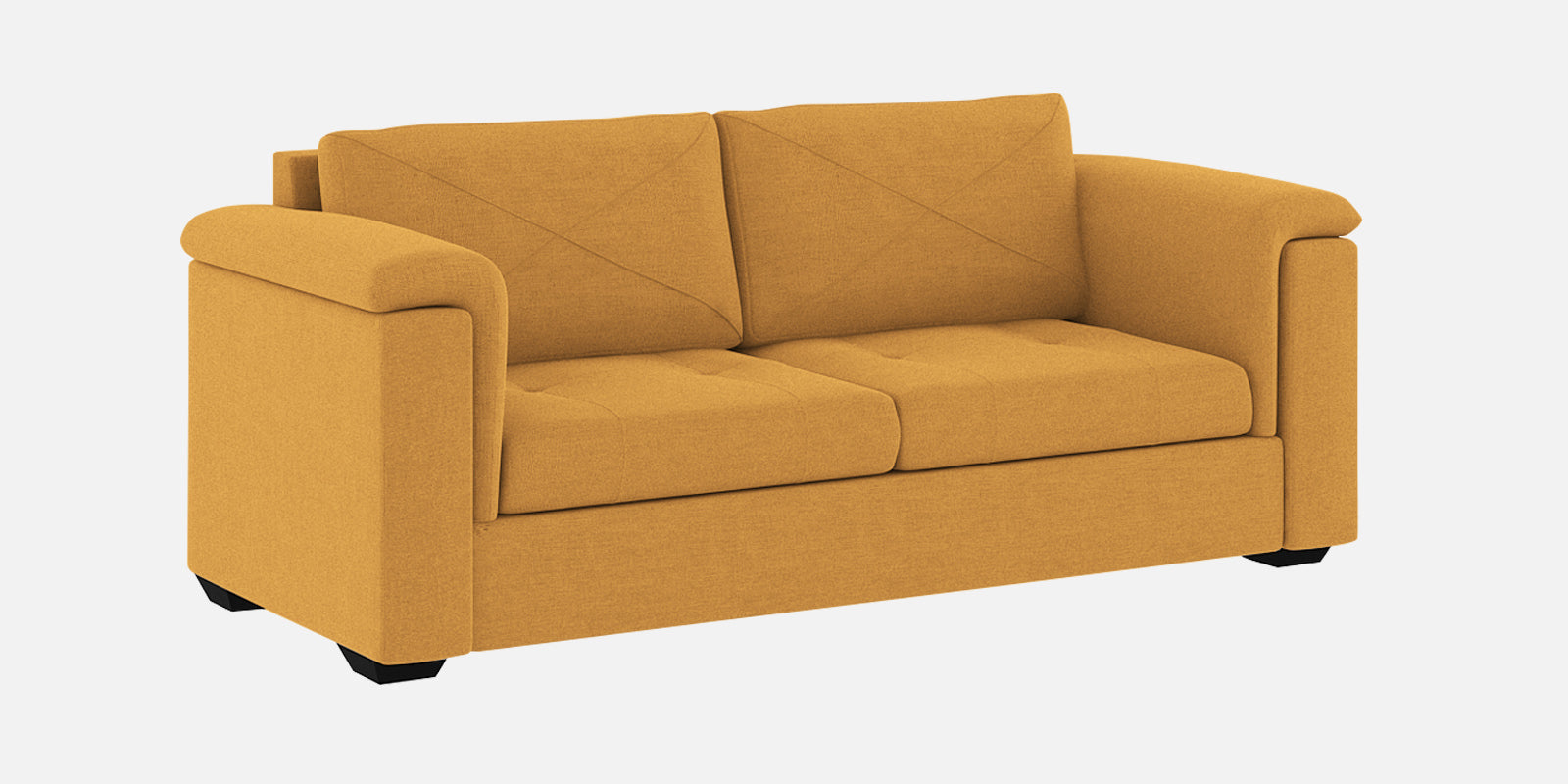 Andres Fabric 3 Seater Sofa In Blush Yellow Colour - Febonic Living