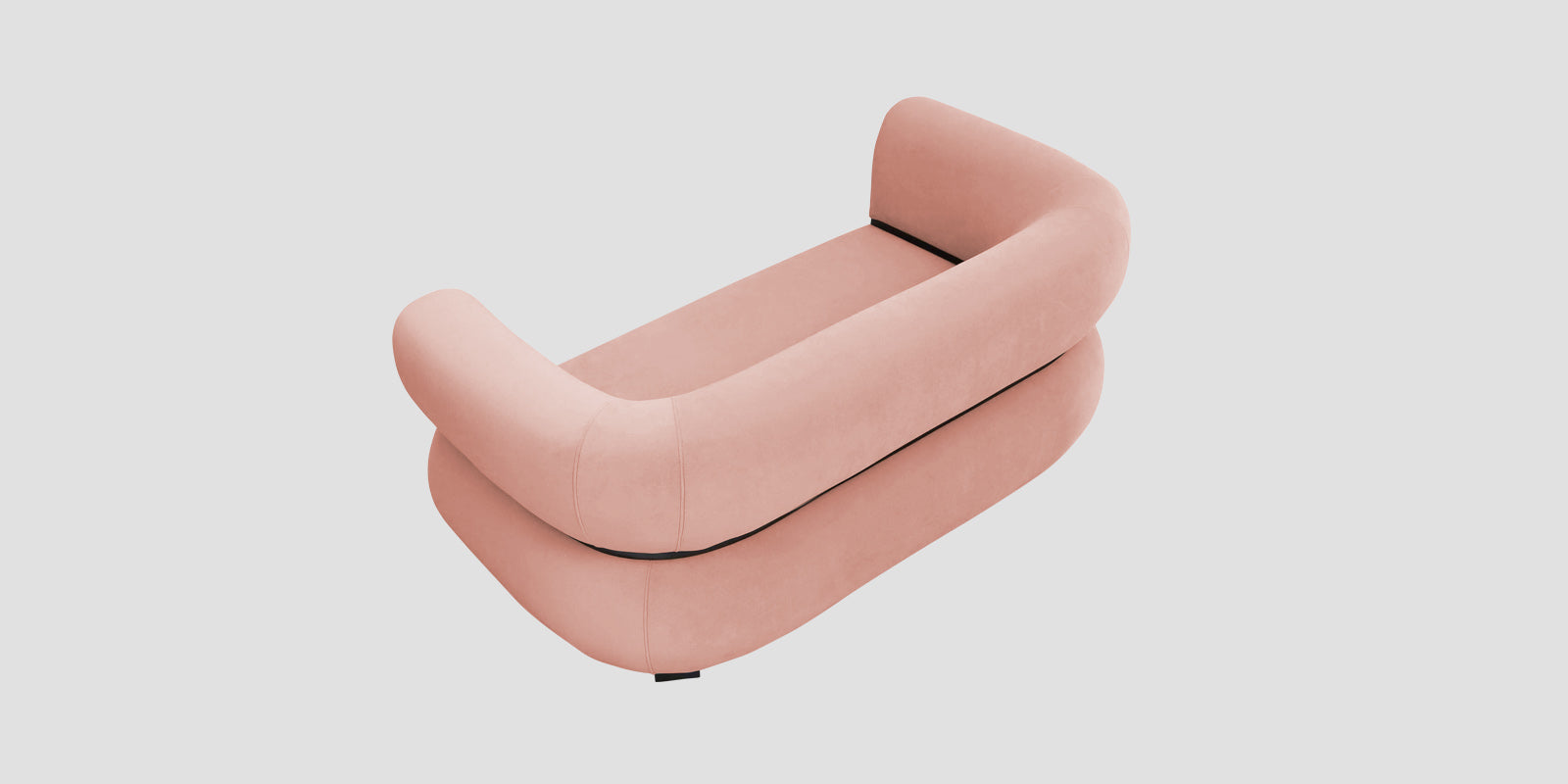 Kula Velvet 2 Seater Sofa In Blush Pink Colour - Febonic Living