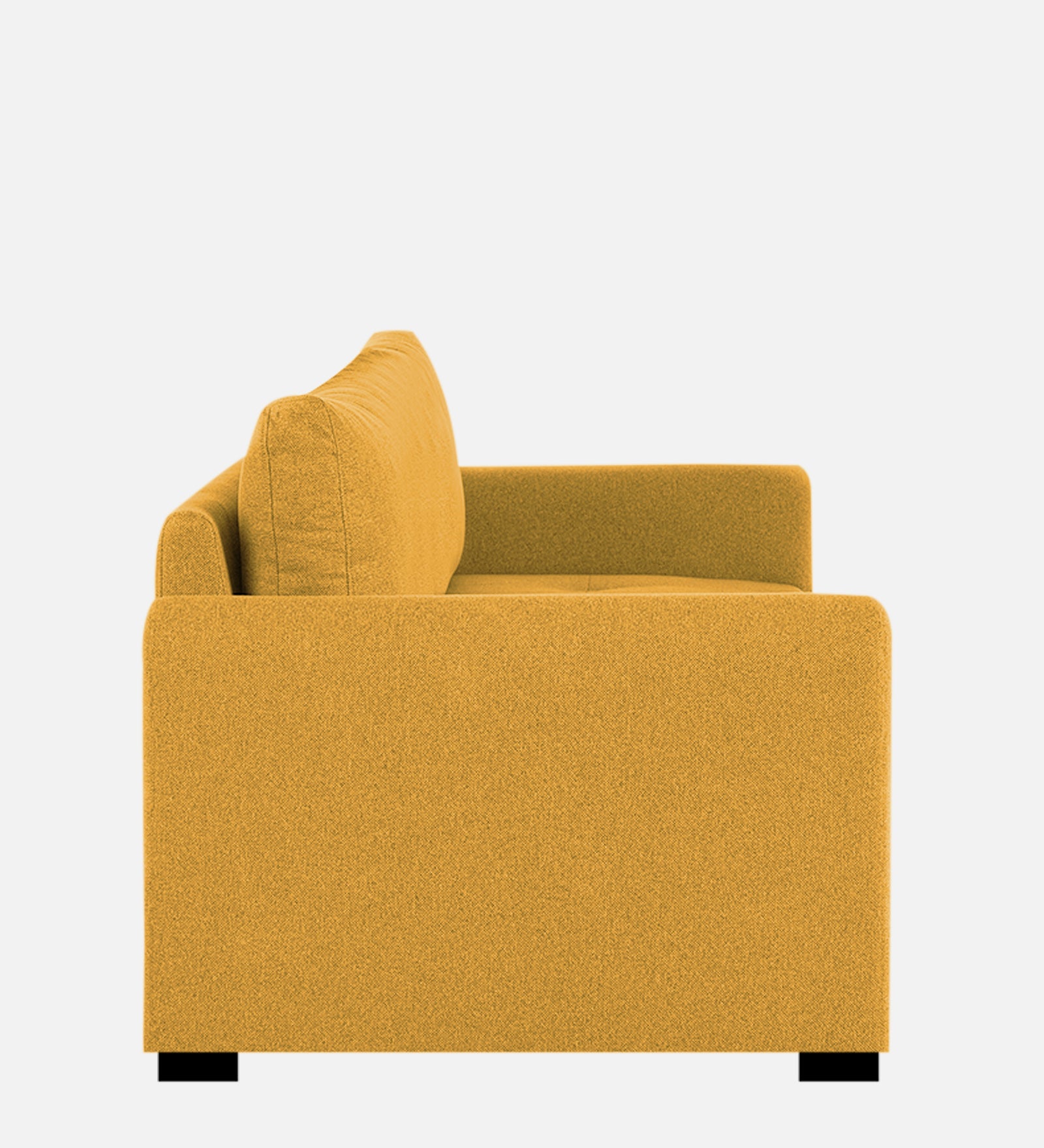 Sigma Fabric 1 Seater Sofa In Bold Yellow Colour - Febonic Living