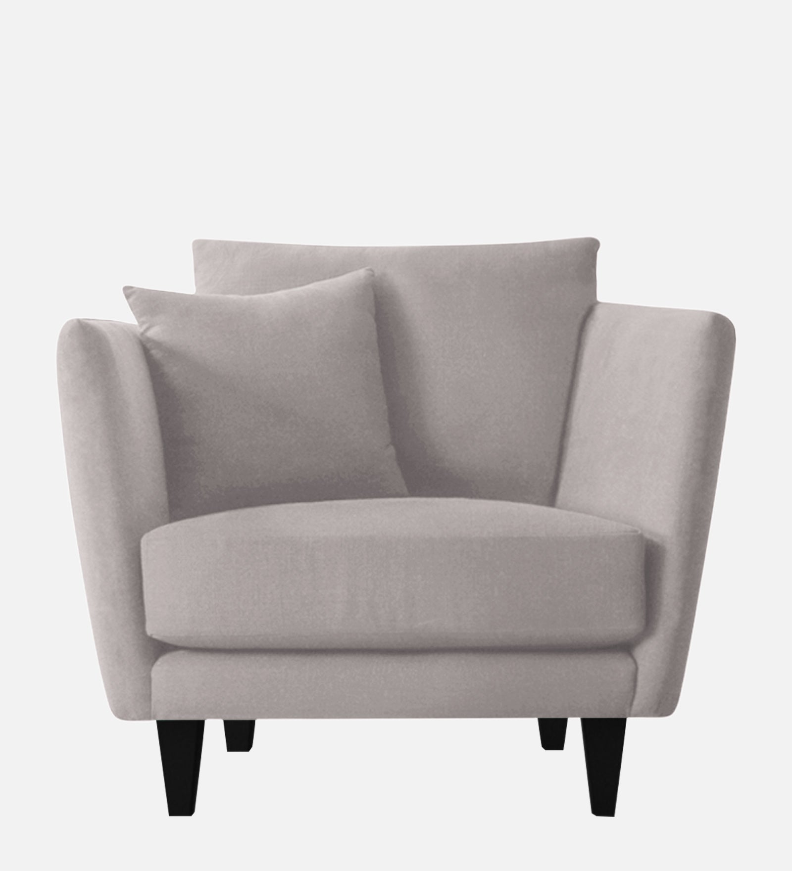 Norway Velvet 1 Seater Sofa In Pearl Grey Colour - Febonic Living