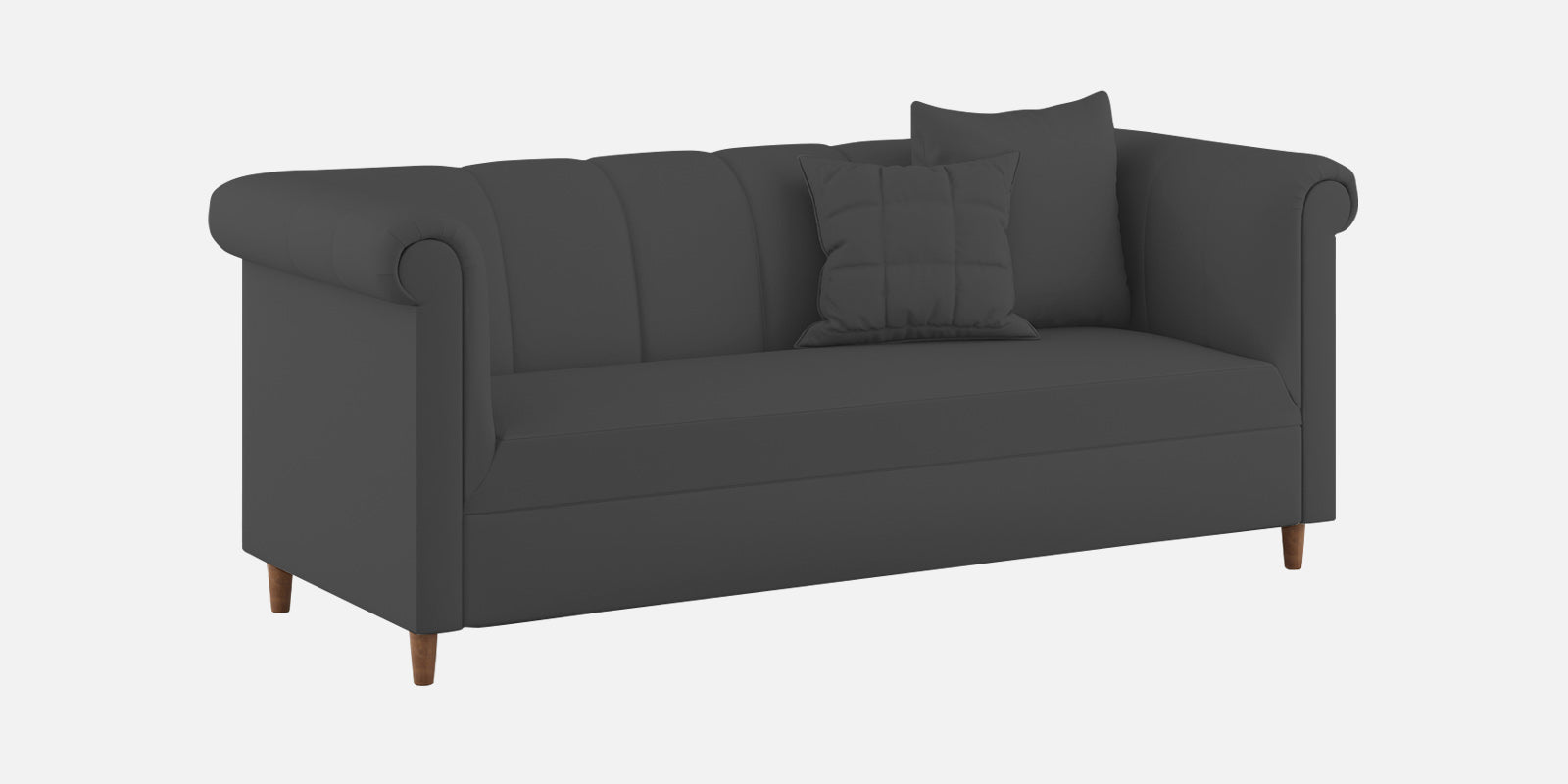 Rubi Velvet 3 Seater Sofa In Davy grey Colour - Febonic Living