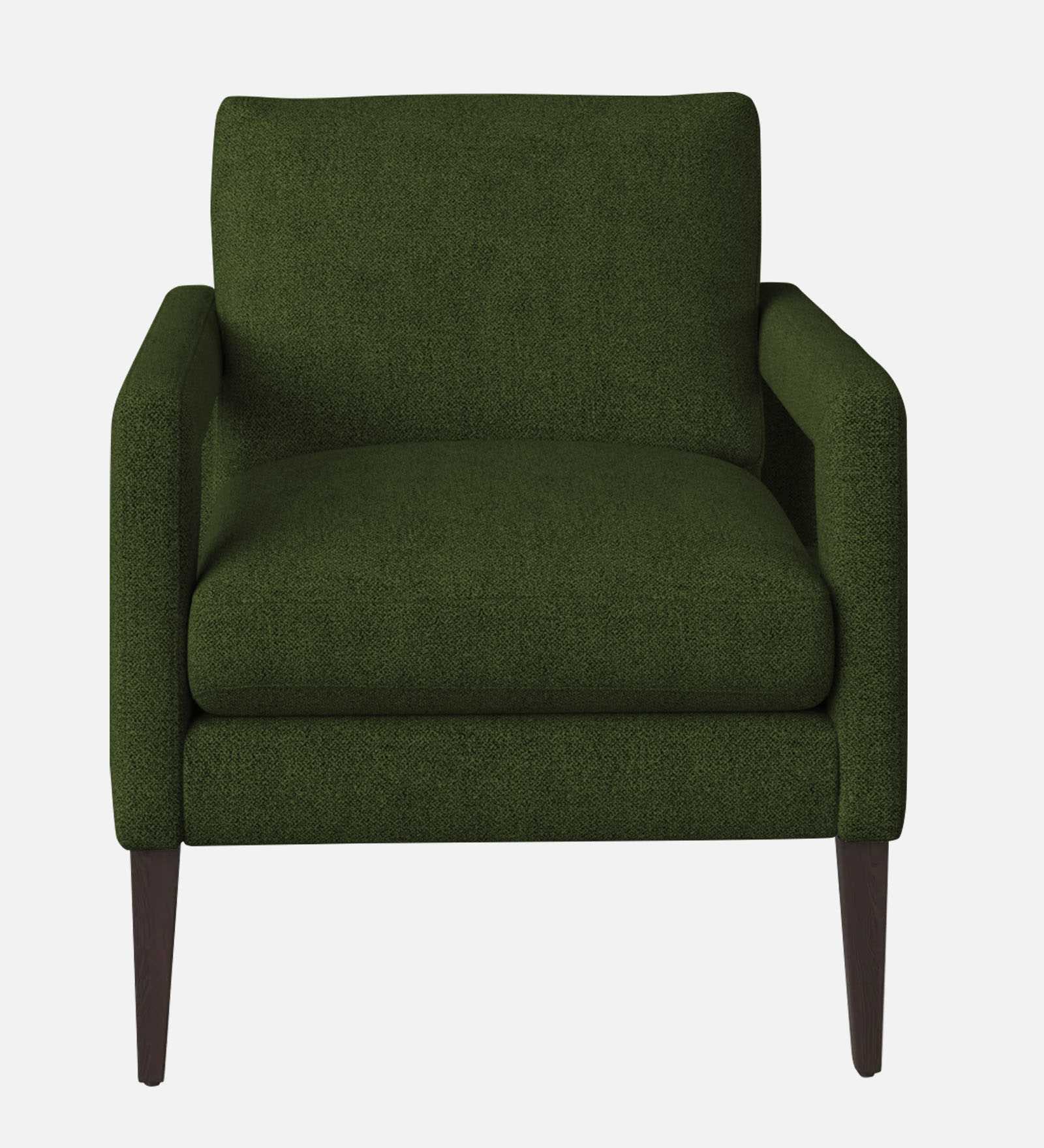Olsen Fabric Arm Chair In Olive Green Colour - Febonic Living