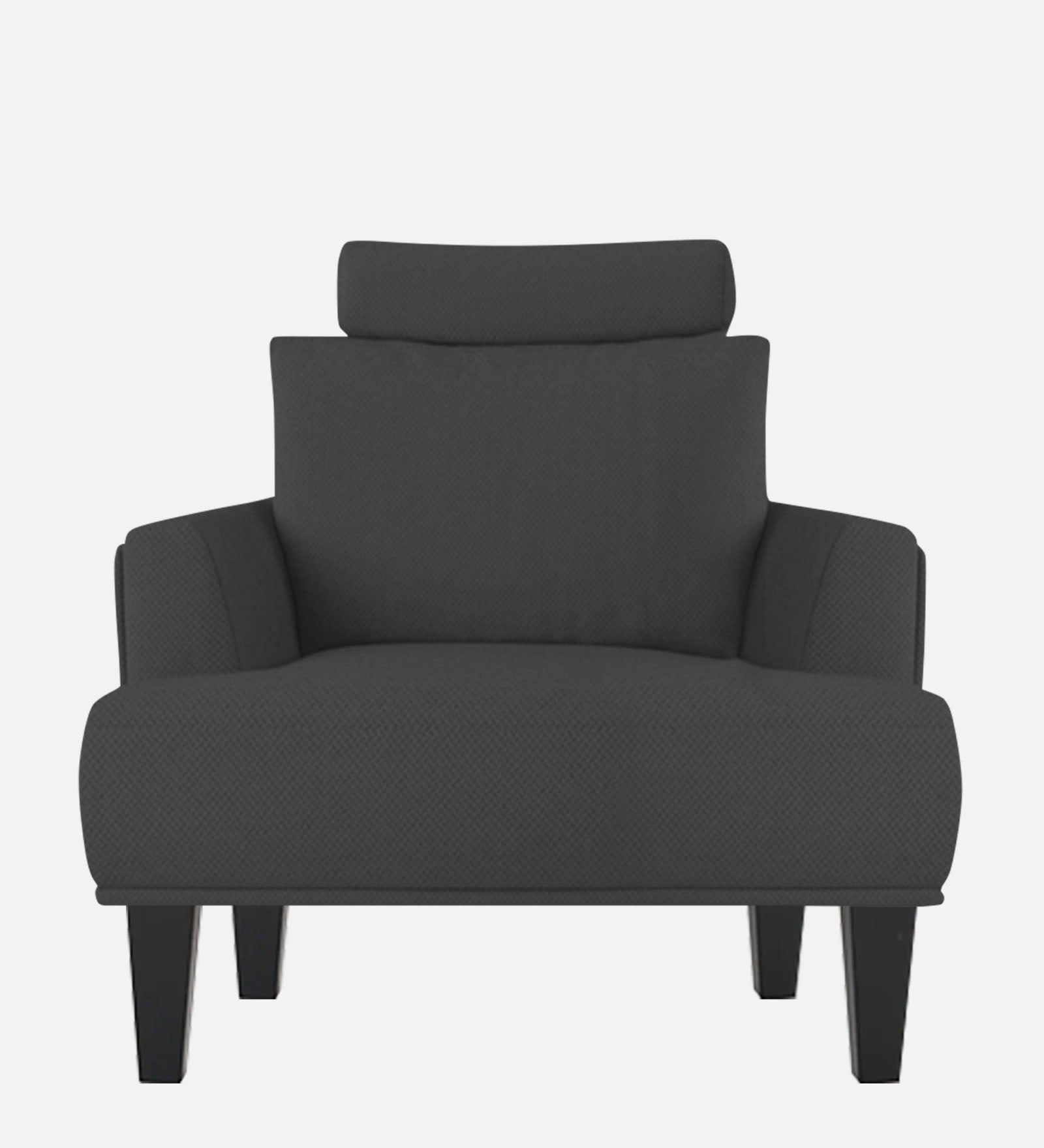 Como Fabric 1 Seater Sofa In Charcoal Grey Colour - Febonic Living