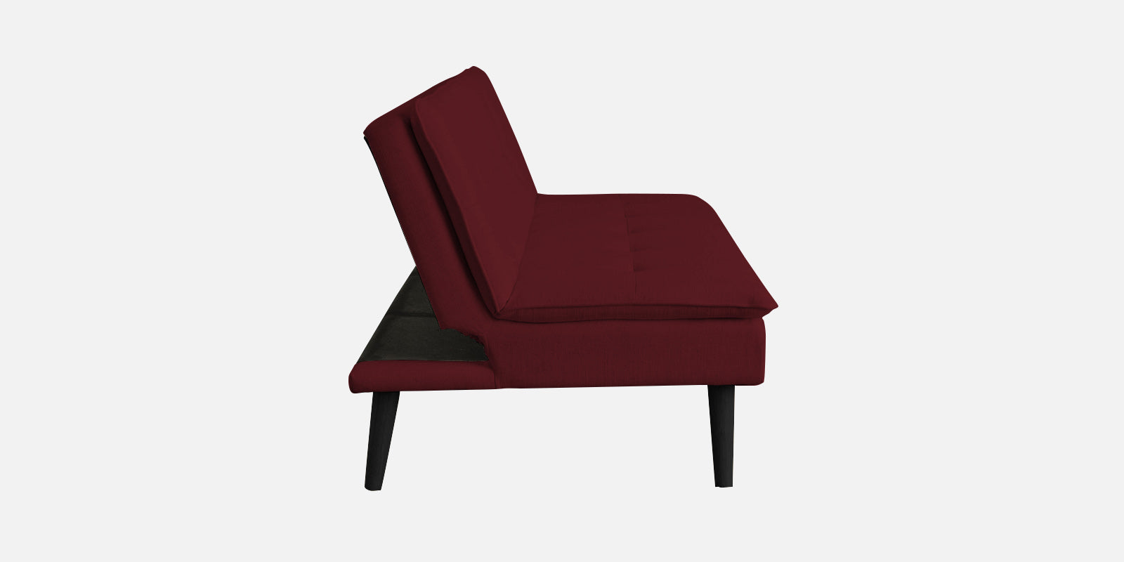 Toner Fabric 3 Seater Convertible Sofa Cum Bed In Blood Maroon Colour - Febonic Living