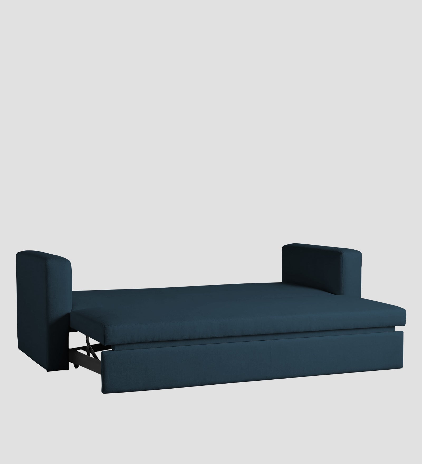 Tosy Fabric 3 Seater Pull Out Sofa Cum Bed In Cool Blue Colour - Febonic Living