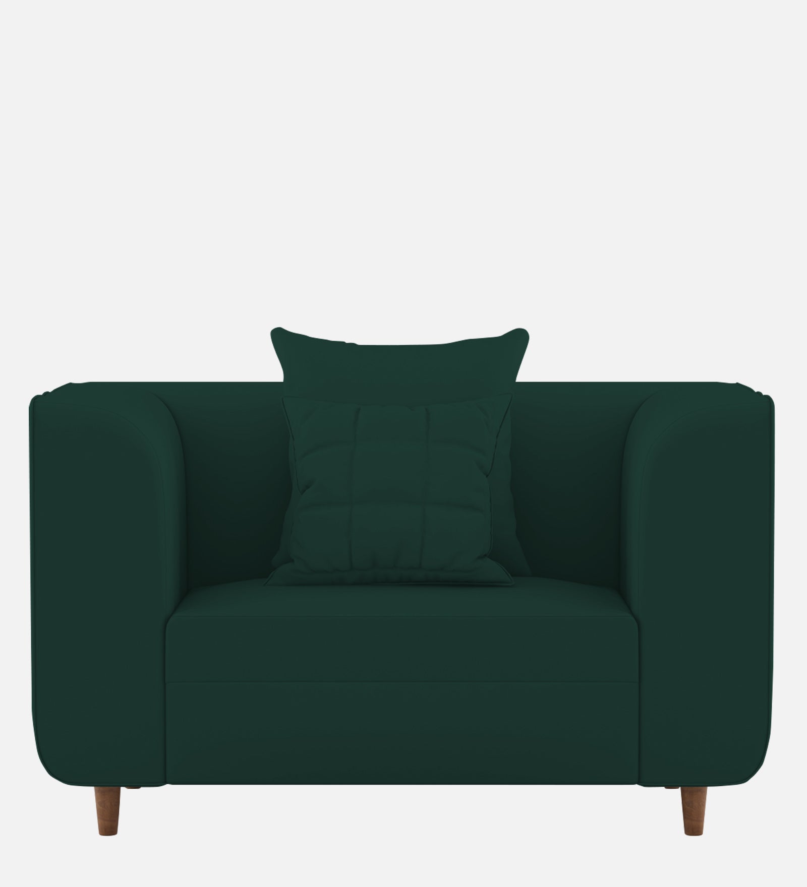 Sumo Velvet 1 Seater Sofa In Forest Green Colour - Febonic Living