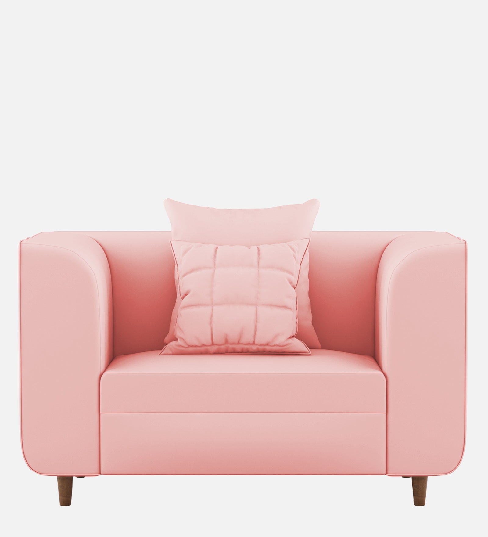 Sumo Velvet 1 Seater Sofa In Millennial Pink Colour - Febonic Living