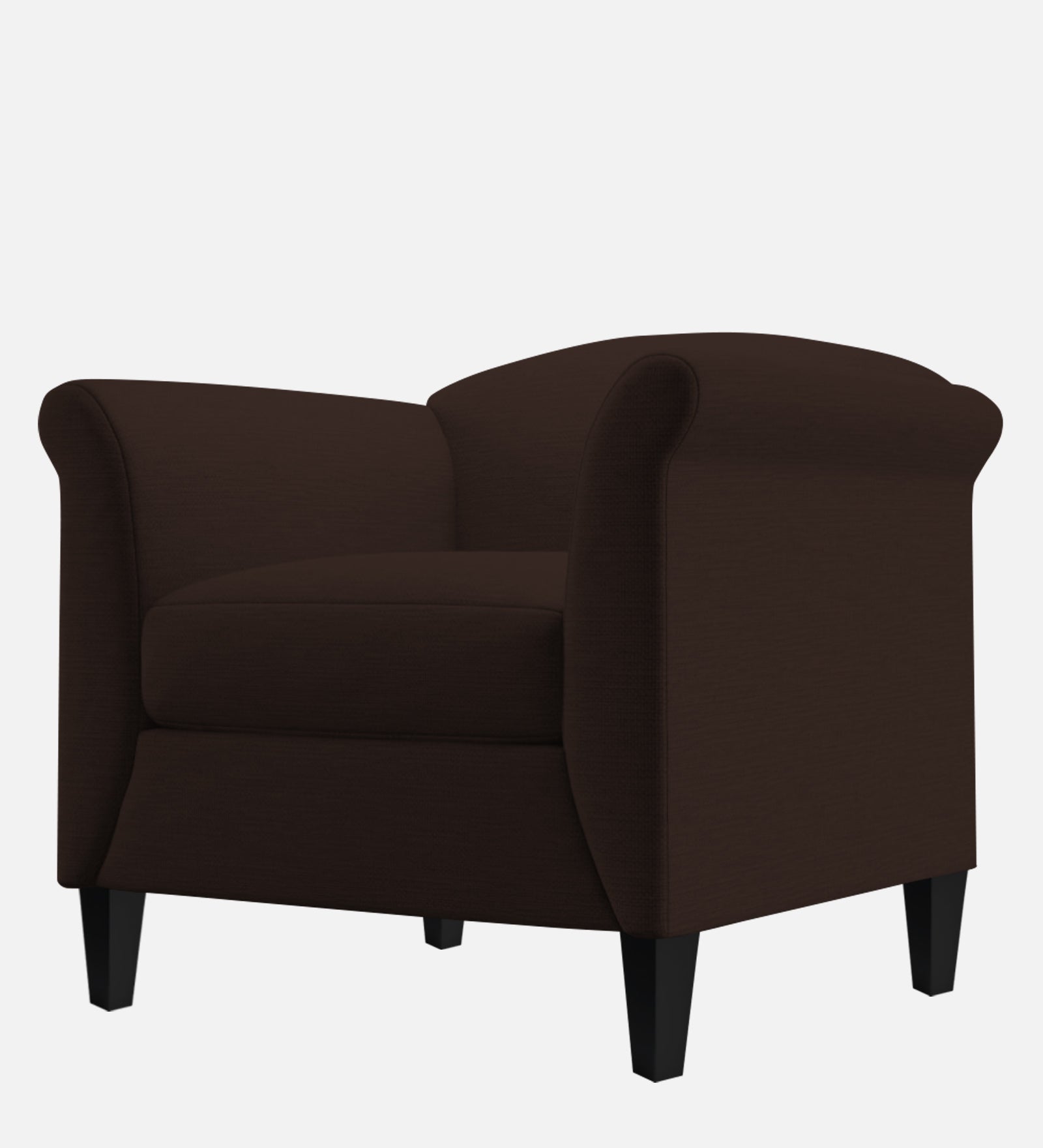 Kimber Fabric 1 Seater Sofa In Coffee Brown Colour - Febonic Living