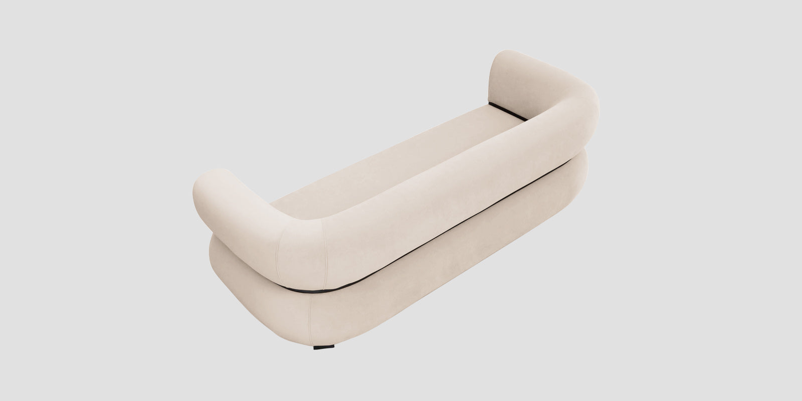 Kula Velvet 3 Seater Sofa In Camel Beige Colour - Febonic Living