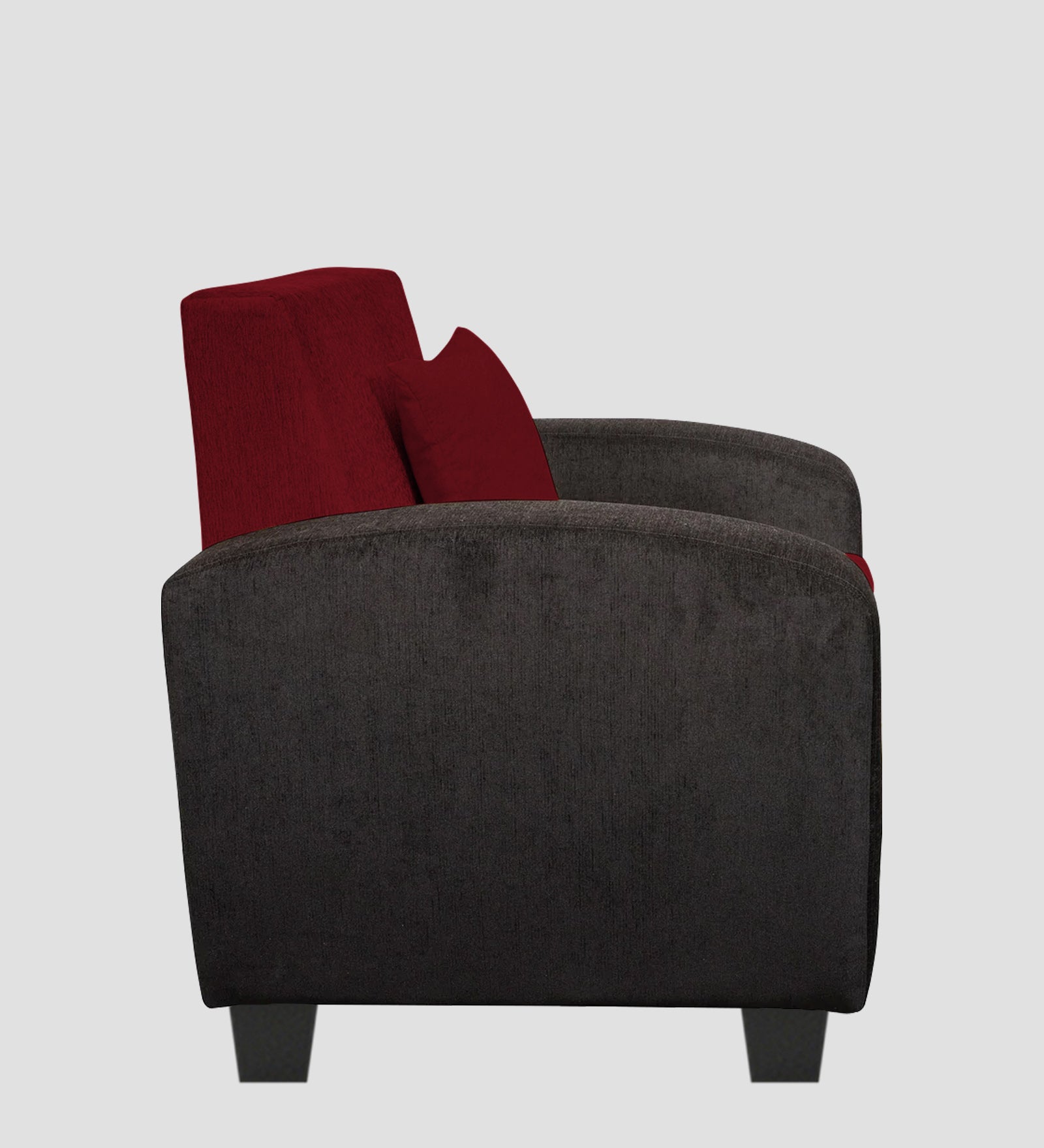 Alex Fabric 1 Seater Sofa In Ruby Red Colour - Febonic Living