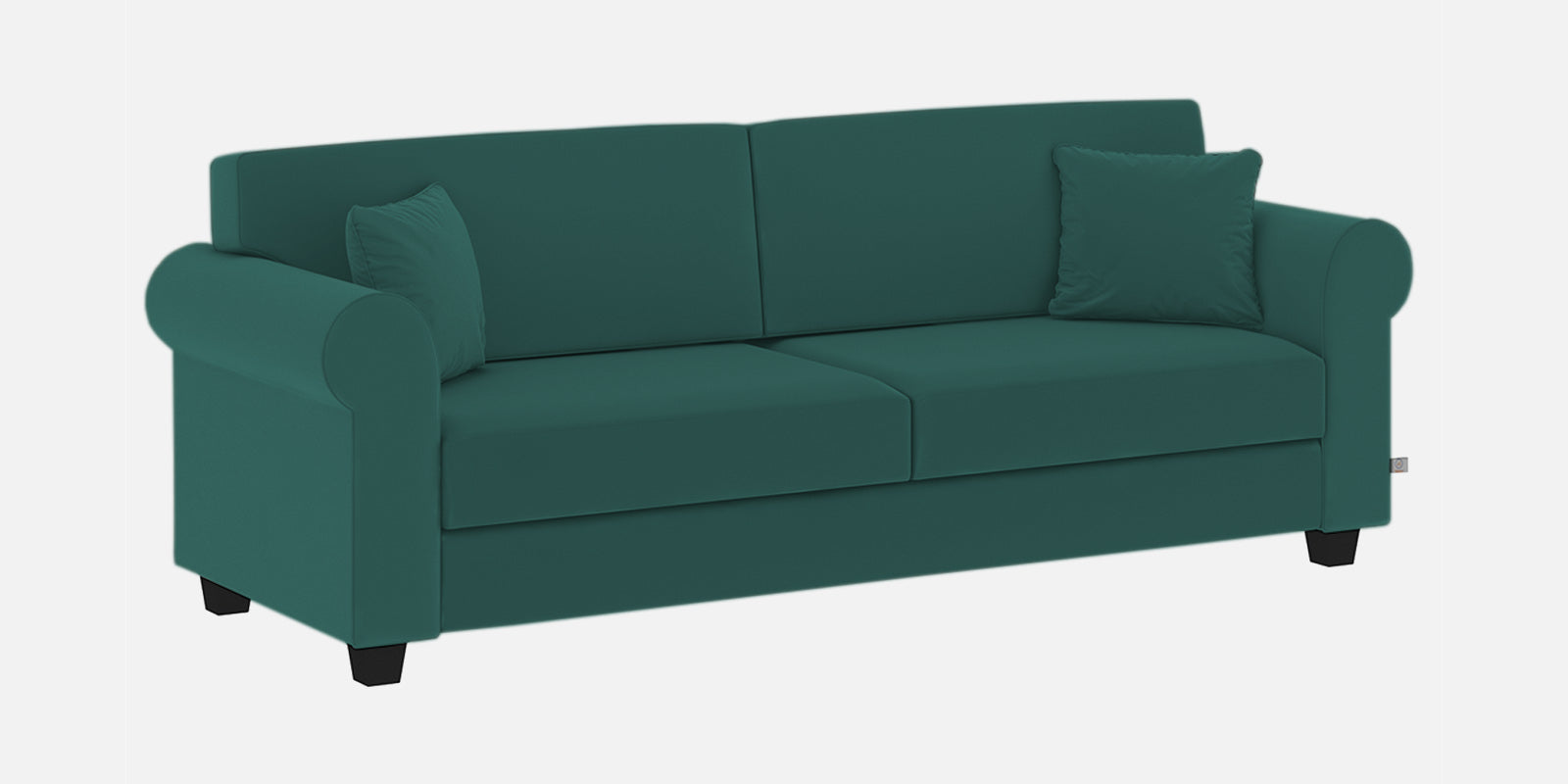 Numonk Velvet 3 Seater Sofa In Pine green Colour - Febonic Living