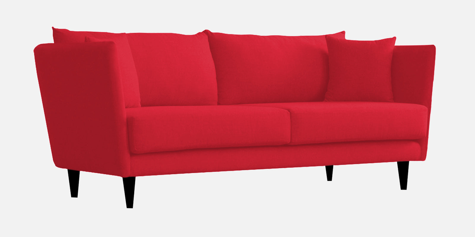 Norway Velvet 3 Seater Sofa In Ox Blood Maroon Colour - Febonic Living