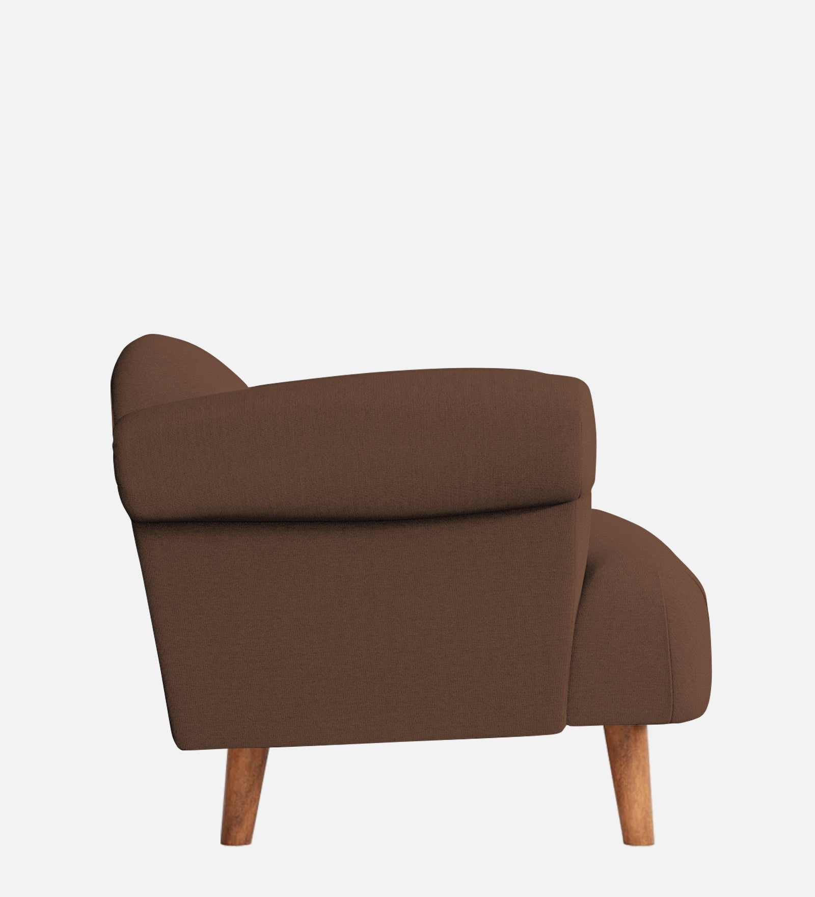 Barber Fabric 1 Seater Sofa In Ash Brown Colour - Febonic Living