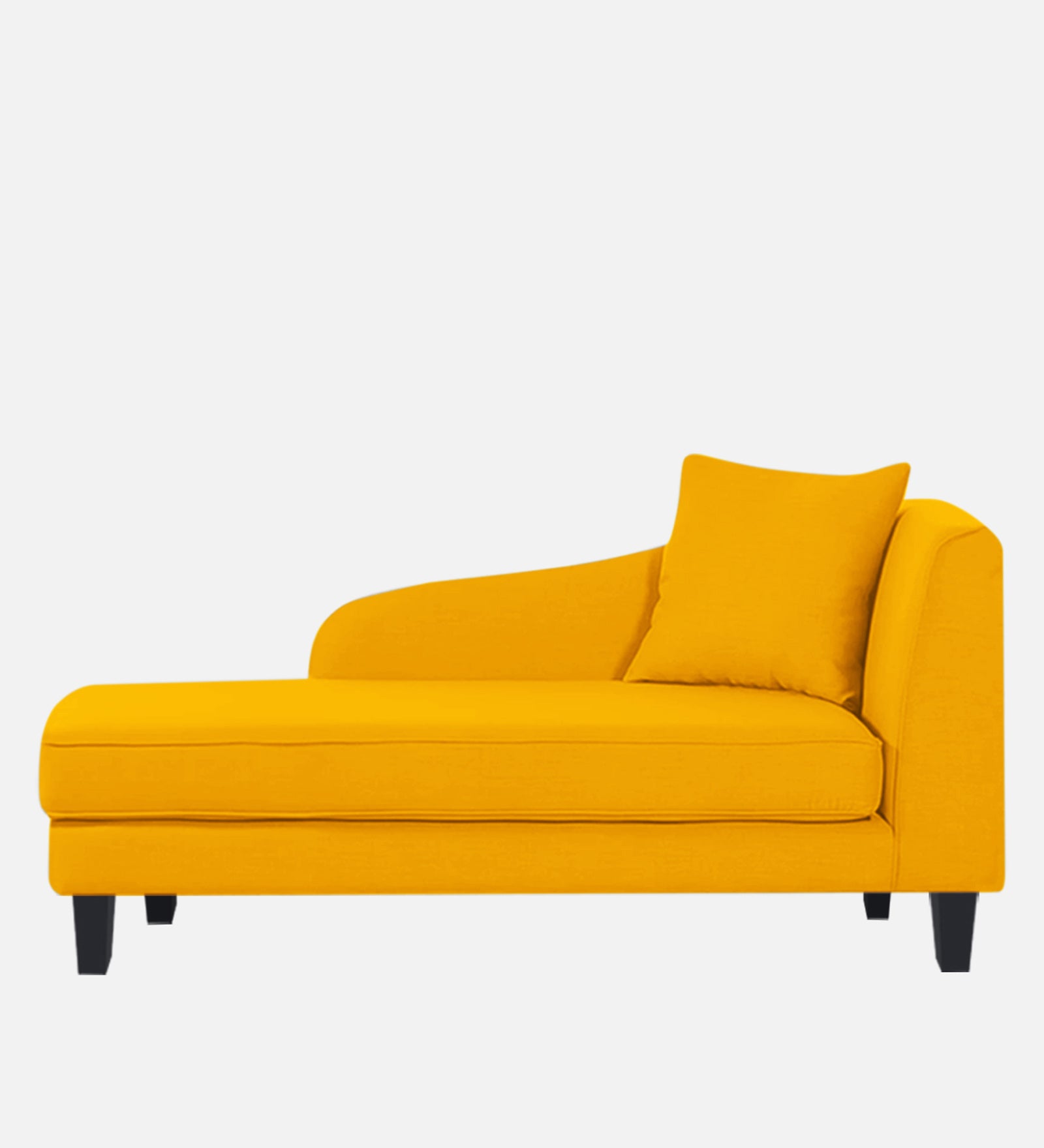 Louis Fabric LHS Chaise Lounger In Bold Yellow Colour - Febonic Living