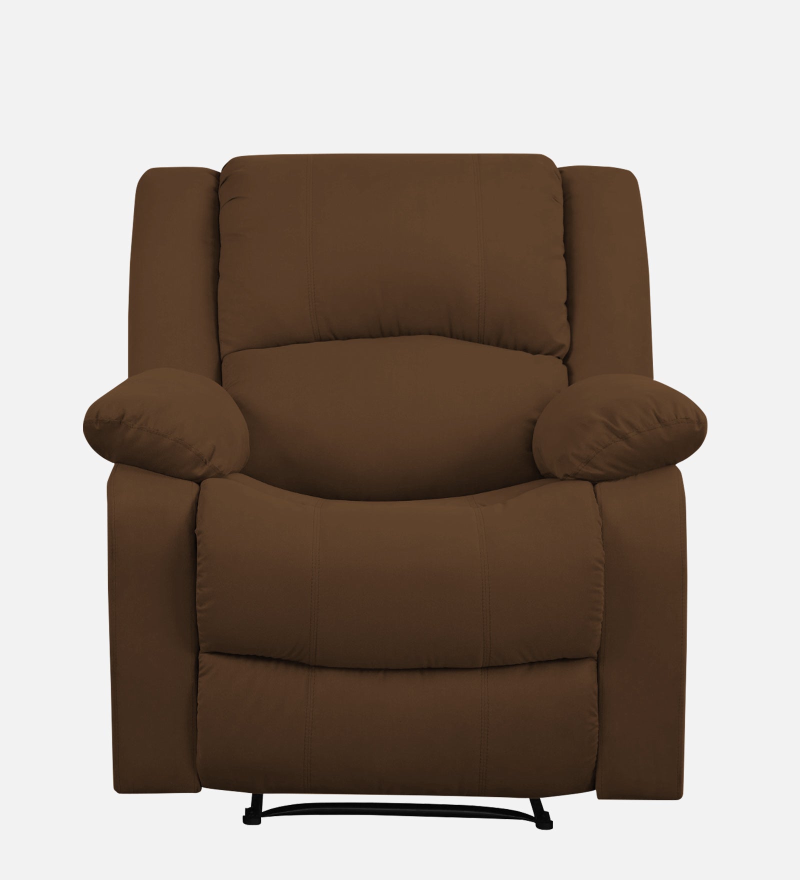Henry Fabric 1 Seater Manual Recliner In Walnut Brown Colour - Febonic Living