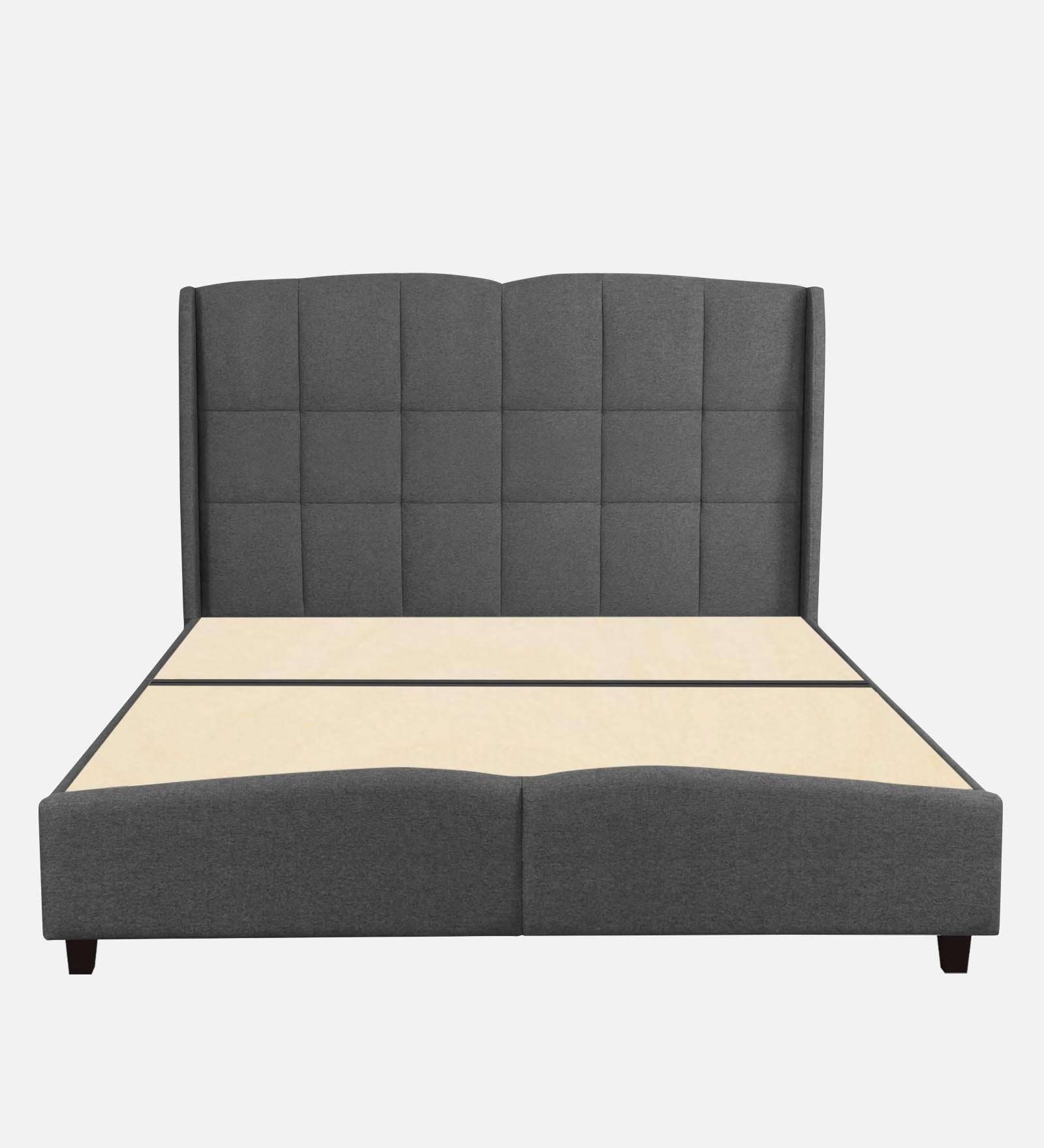 Jovi Velvet Queen Size Bed In Davy Grey In Colour - Febonic Living