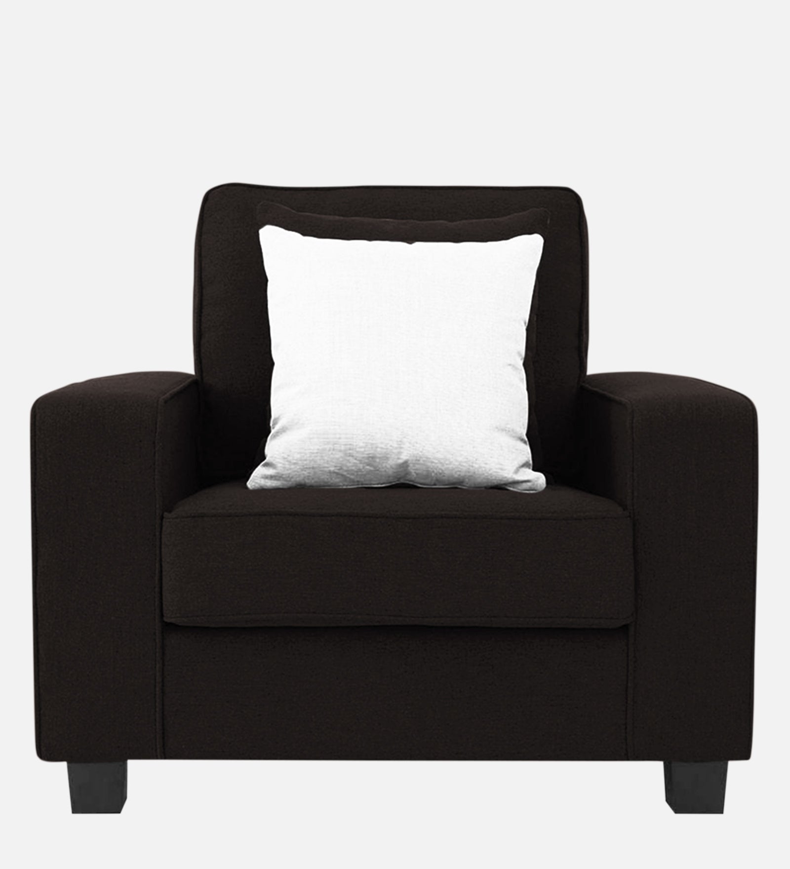 Ladybug Fabric 1 Seater Sofa In Cara Brown Colour - Febonic Living
