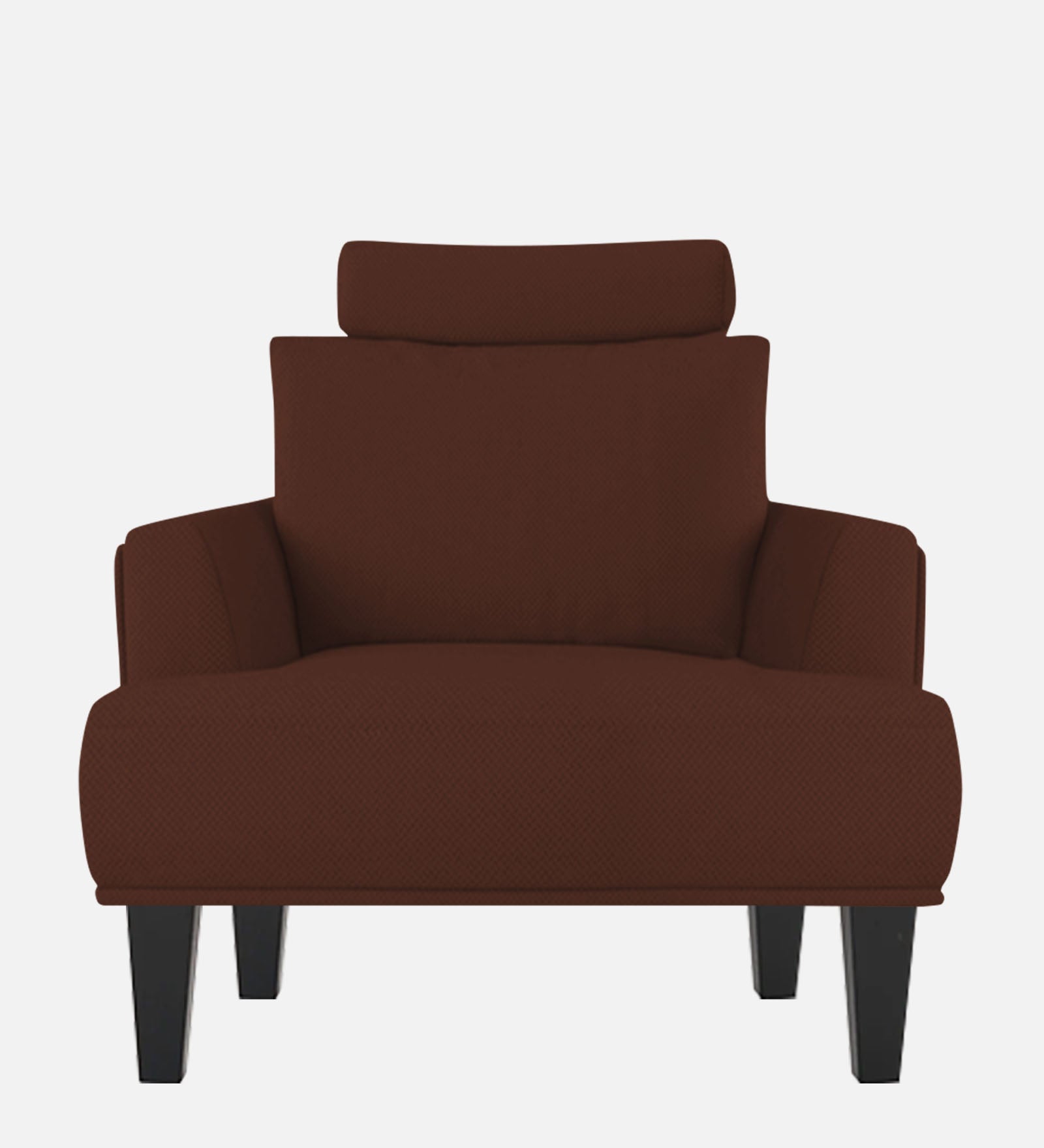 Como Fabric 1 Seater Sofa In Coffee Brown Colour - Febonic Living