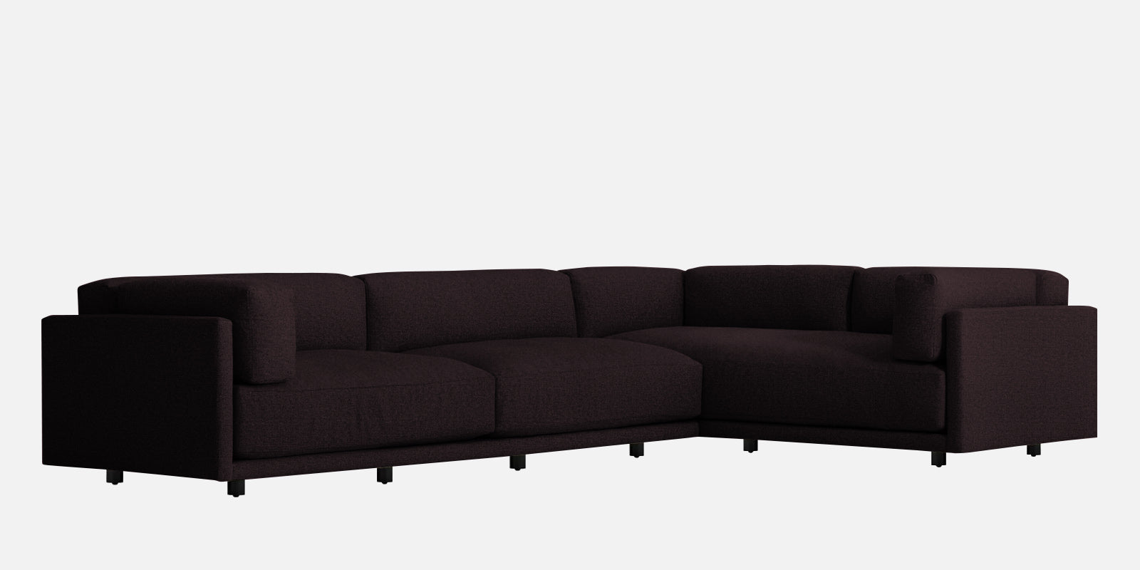 Nixon Fabric 6 Seater RHS Corner Sofa In cara brown Colour - Febonic Living