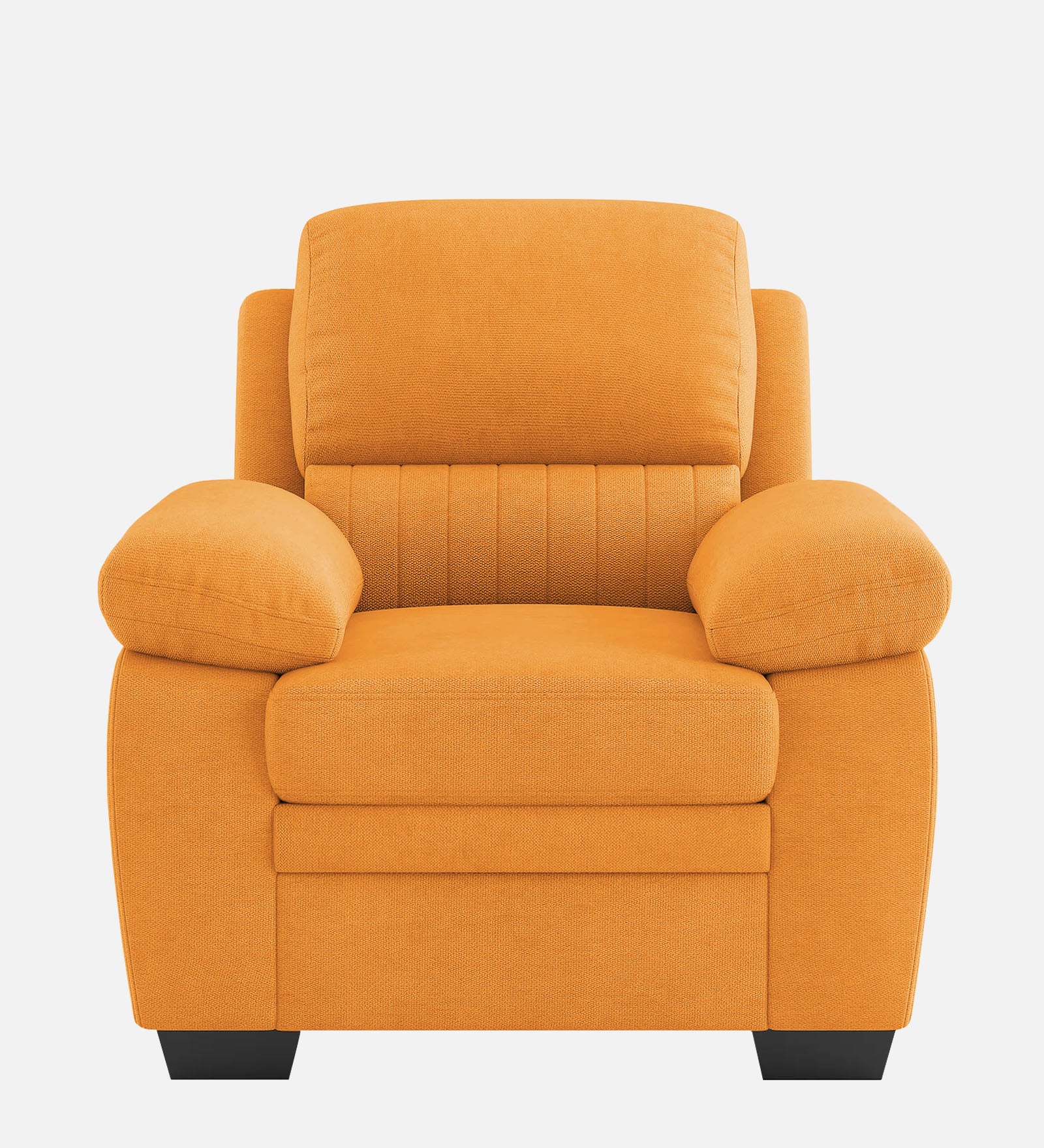 Miranda Velvet 1 Seater Sofa In Tangerine orange Colour - Febonic Living