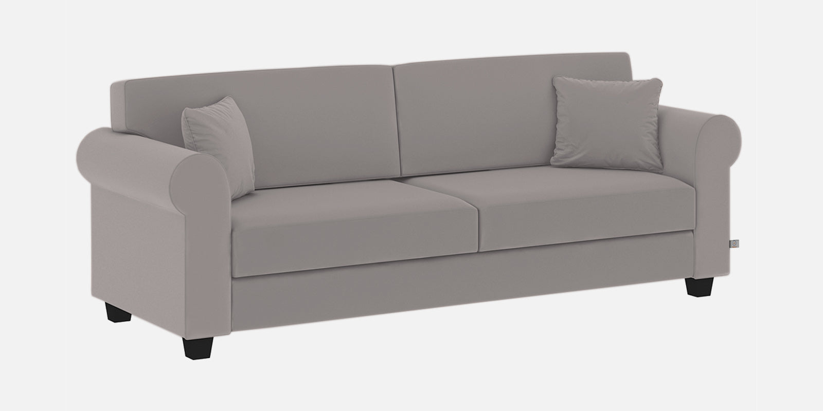 Numonk Velvet 3 Seater Sofa In Pearl Grey Colour - Febonic Living