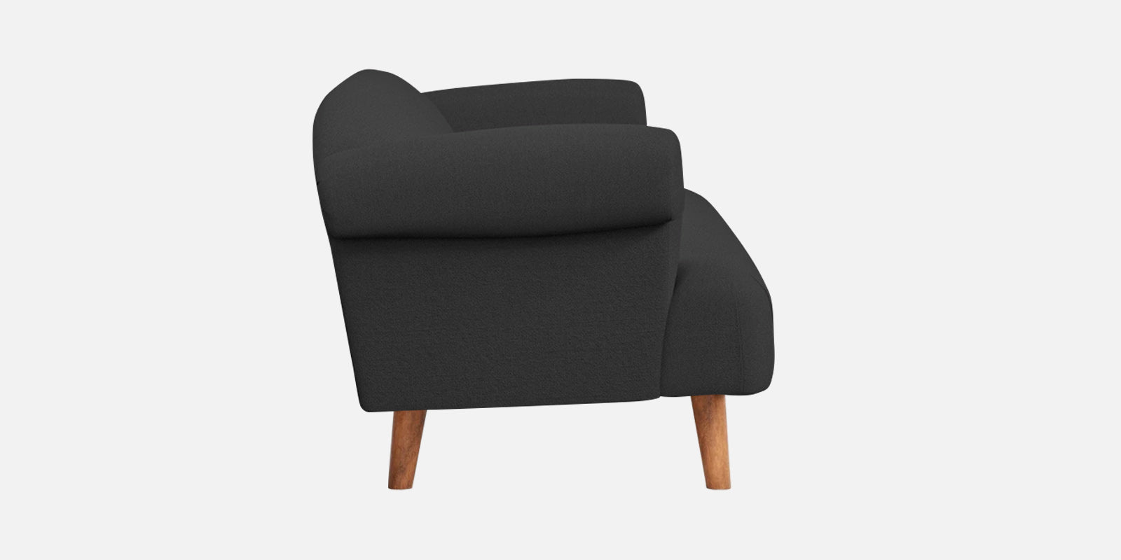 Barber Fabric 2 Seater Sofa In Bitter Black Colour - Febonic Living