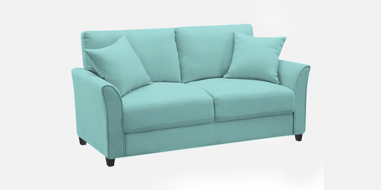 Daroo Velvet 2 Seater Sofa In Barmunda Aqua Colour - Febonic Living