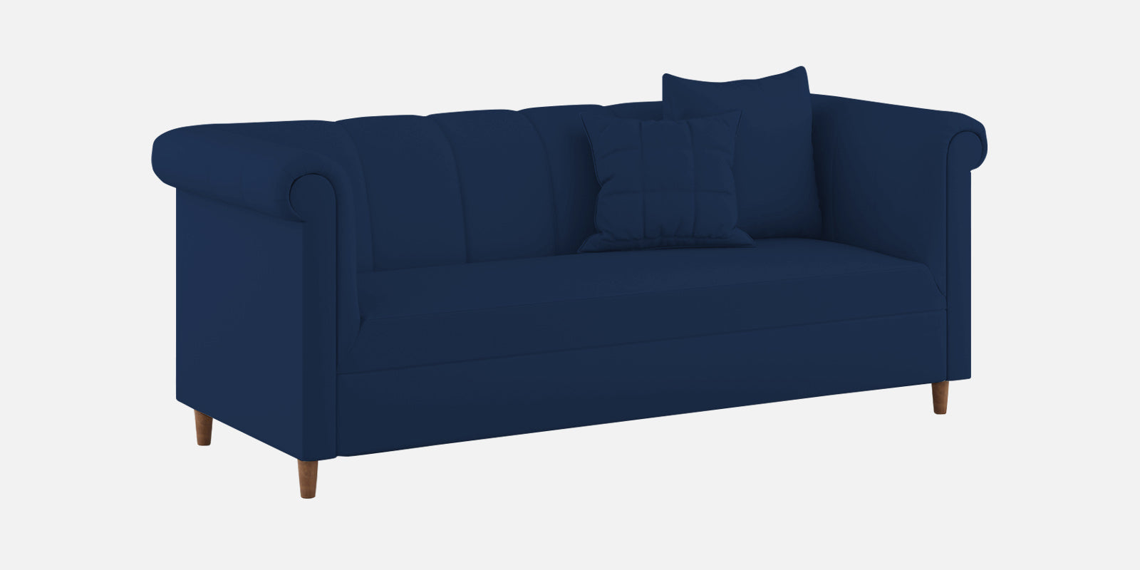 Rubi Velvet 3 Seater Sofa In Imperial Blue Colour - Febonic Living