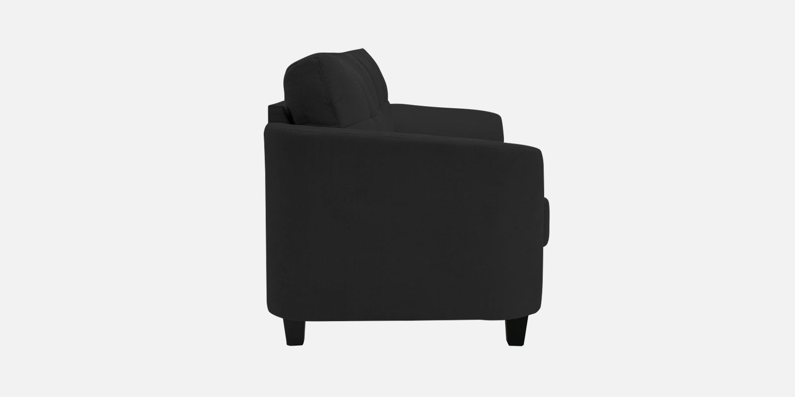 Mulan Fabric 2 Seater Sofa In Bitter Black Colour - Febonic Living