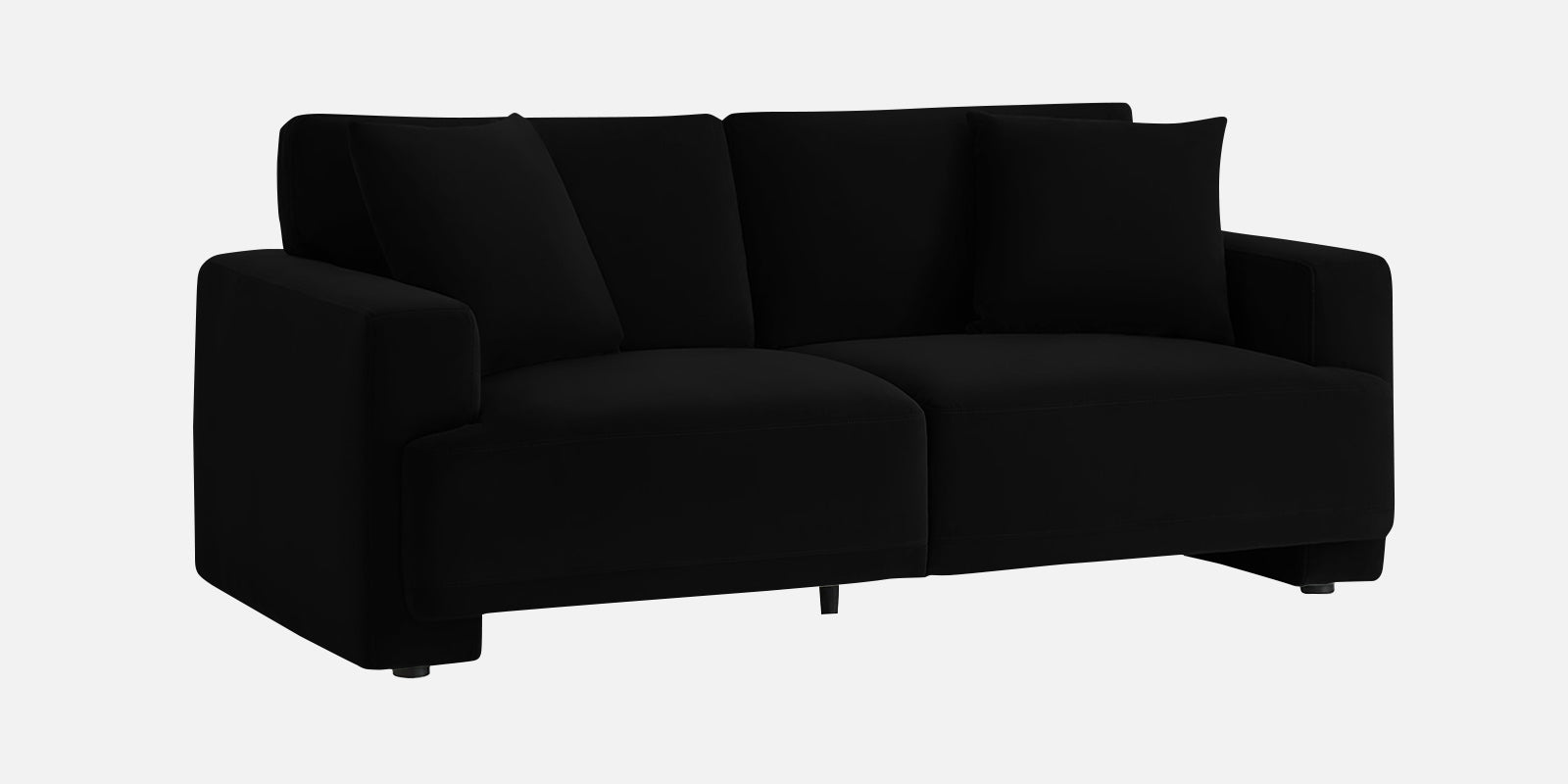 Kosta Velvet 2 Seater Sofa In Adam Black Colour - Febonic Living