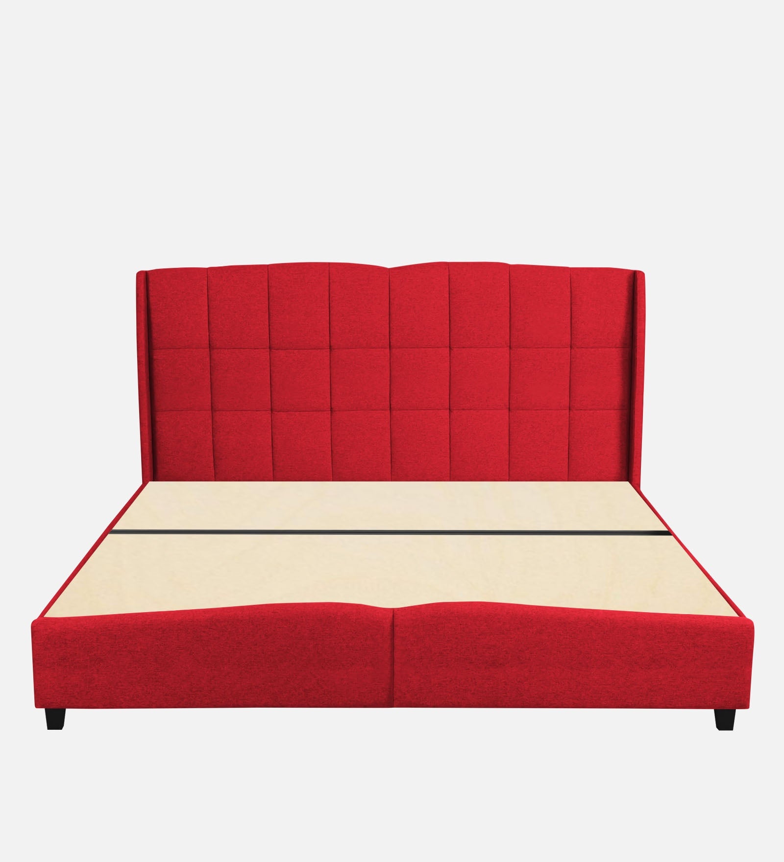 Jovi Velvet Upholstered King Size Bed In Ox Blood Maroon Colour - Febonic Living