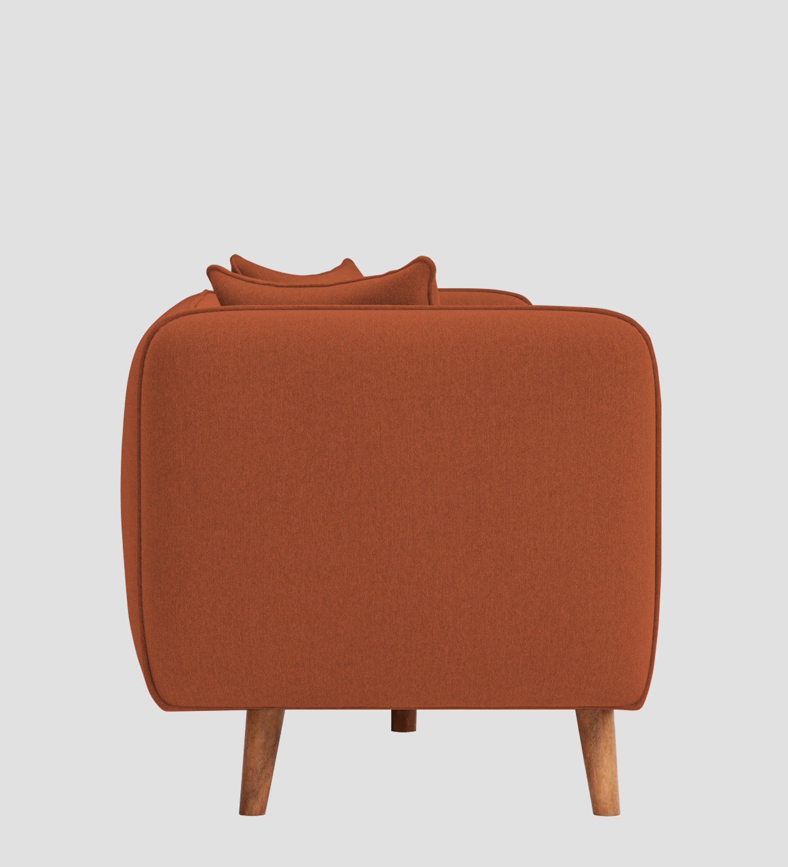 Reva Fabric 1 Seater Sofa In Royal Orange Colour - Febonic Living