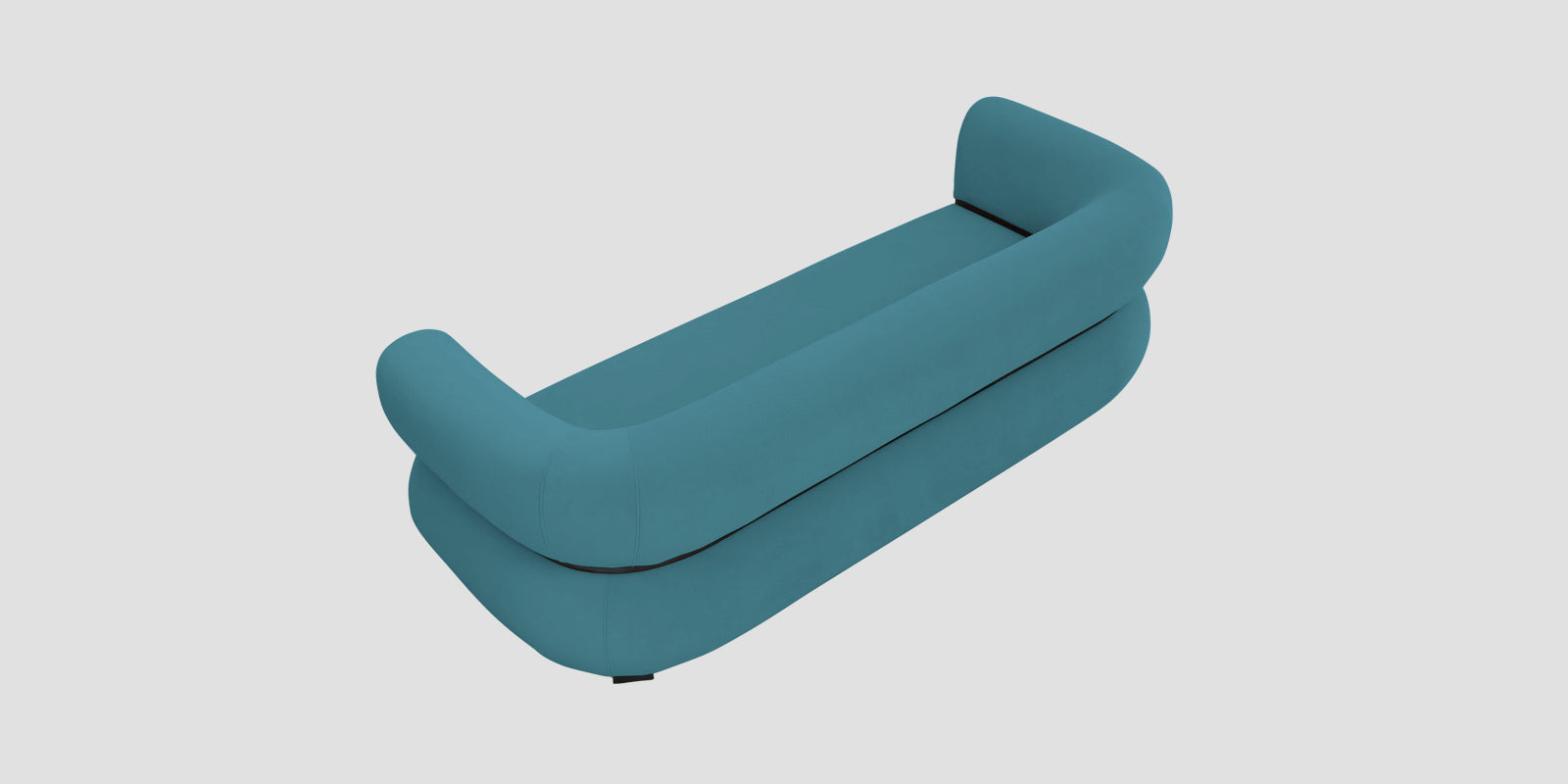 Kula Velvet 3 Seater Sofa In Aqua Blue Colour - Febonic Living