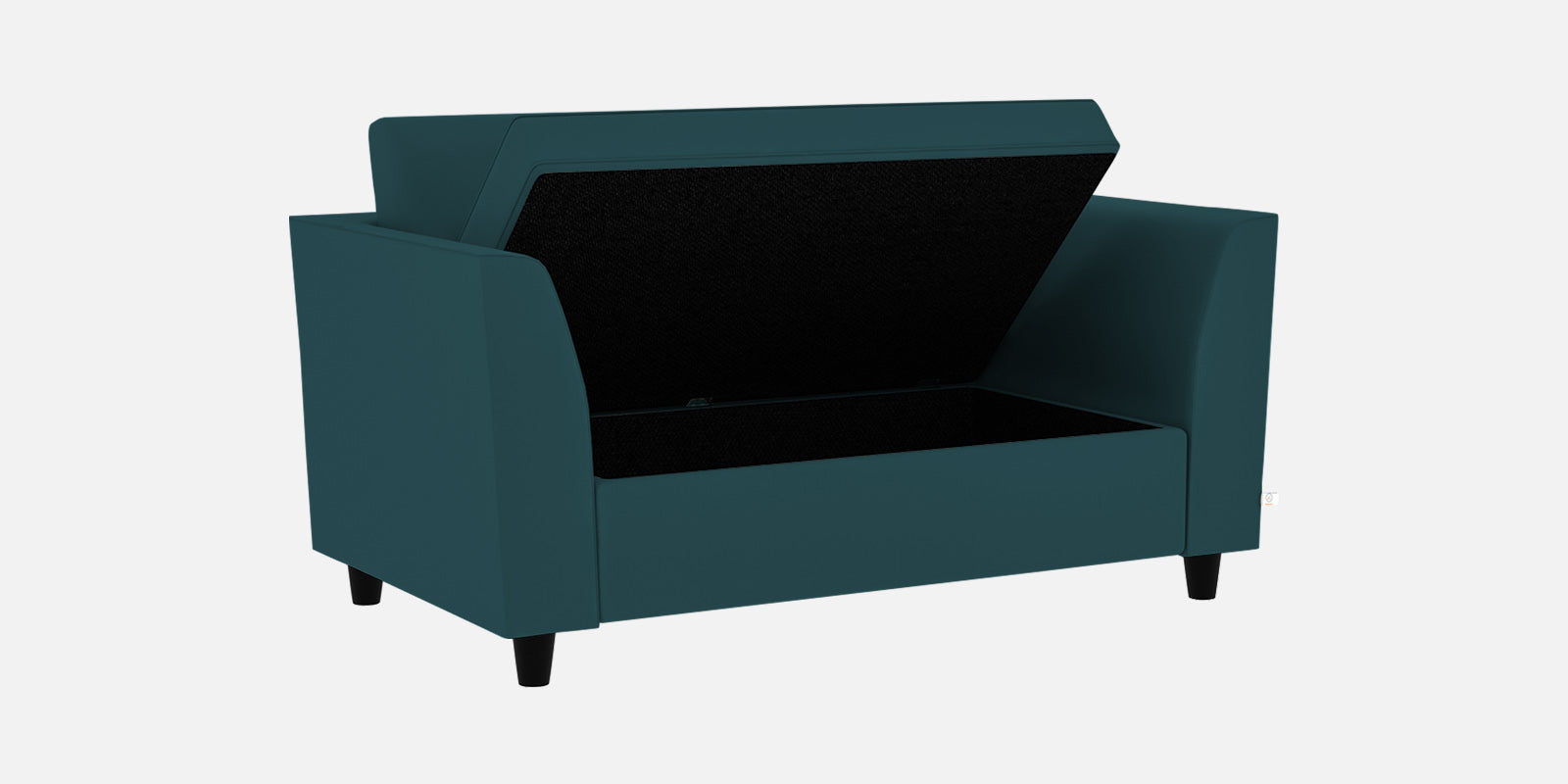 Bristo Velvet 2 Seater Sofa In Arabian Green Colour With Storage - Febonic Living